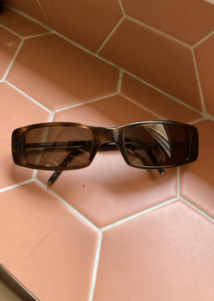Chanel CHANEL Sunglasses 5036 Mask Rimless Rhinestone 4017 Vintage Size ONE SIZE - 6 Thumbnail