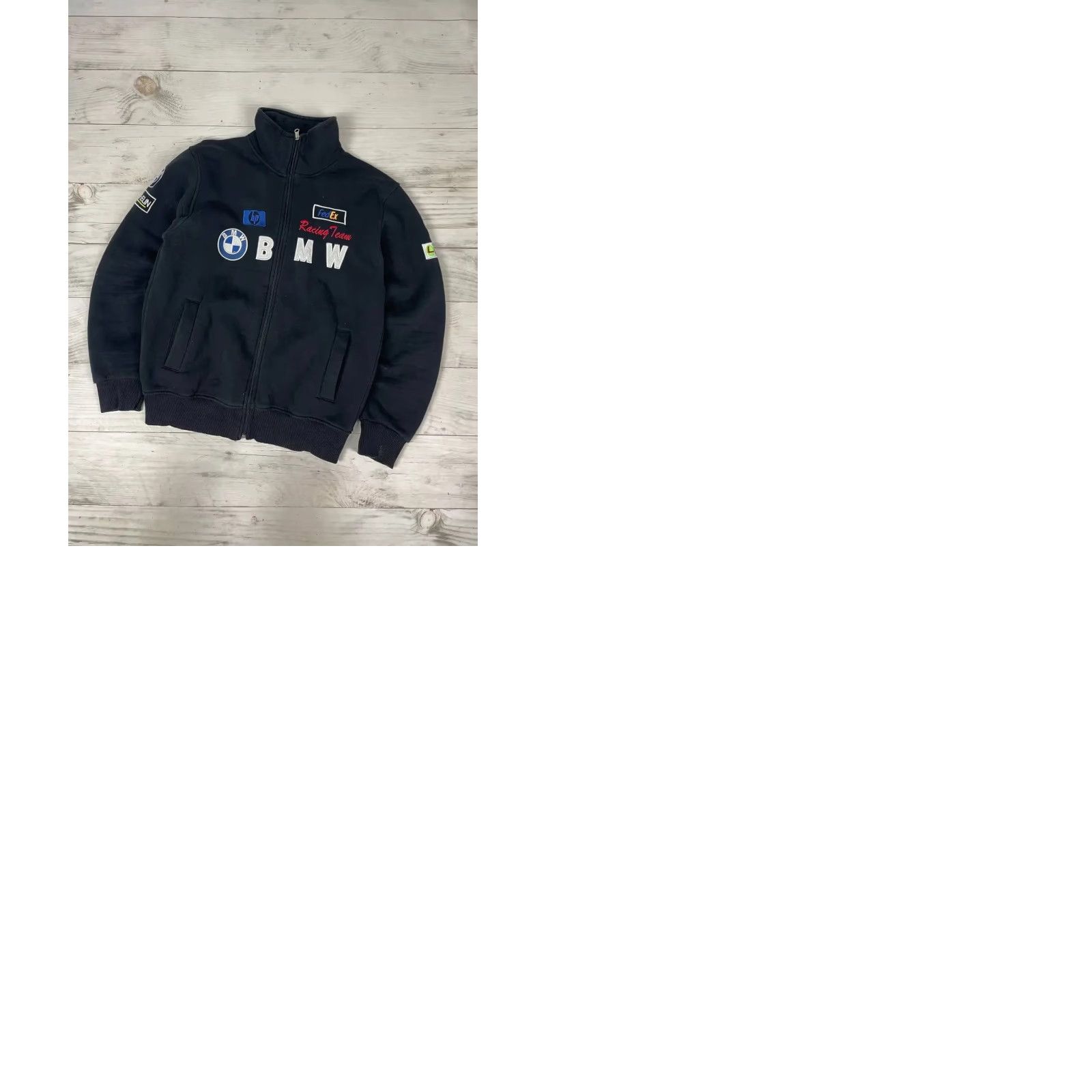 BMW VINTAGE BMW Racing Team Full Zip Sweatshirt Men L Black Logo Sweatshirt Size US L / EU 52-54 / 3 - 10 Thumbnail