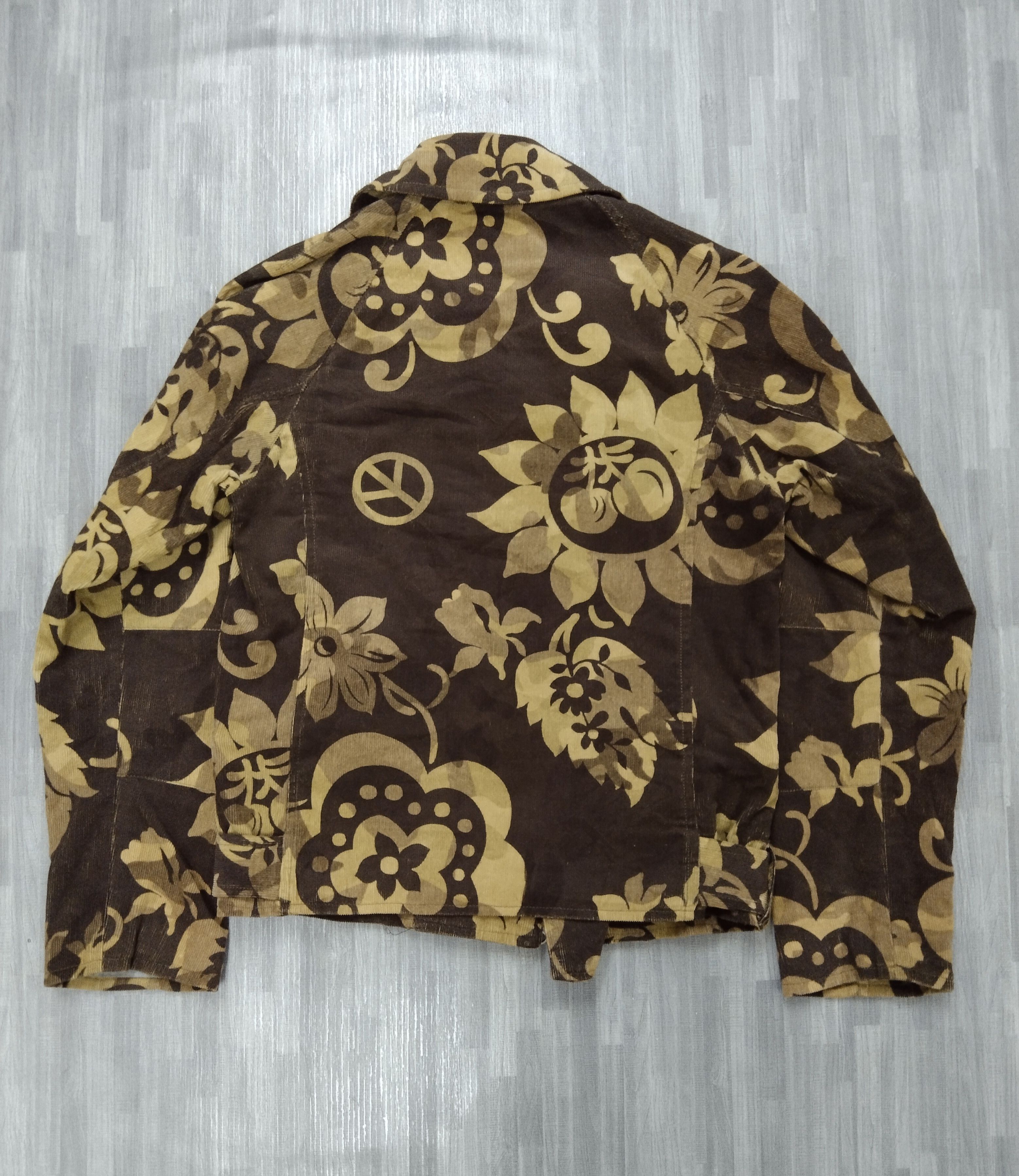 Japanese Brand DOUBLE COLLAR KU FLORAL X ANARCHY LOGO FULL PRINTED Size US S / EU 44-46 / 1 - 5 Thumbnail