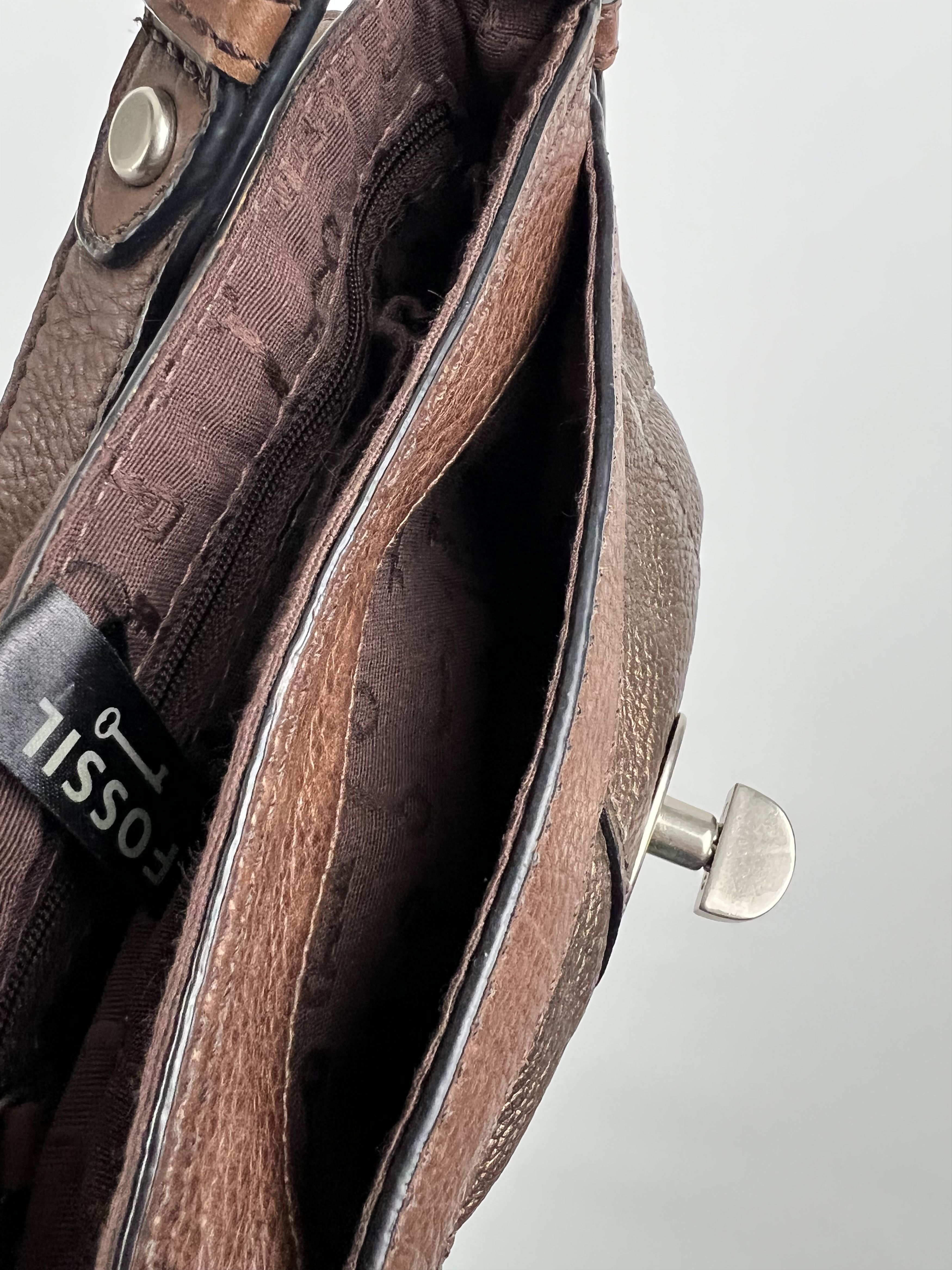 Fossil Fossil Brown Leather Crossbody Bag Size ONE SIZE - 7 Thumbnail