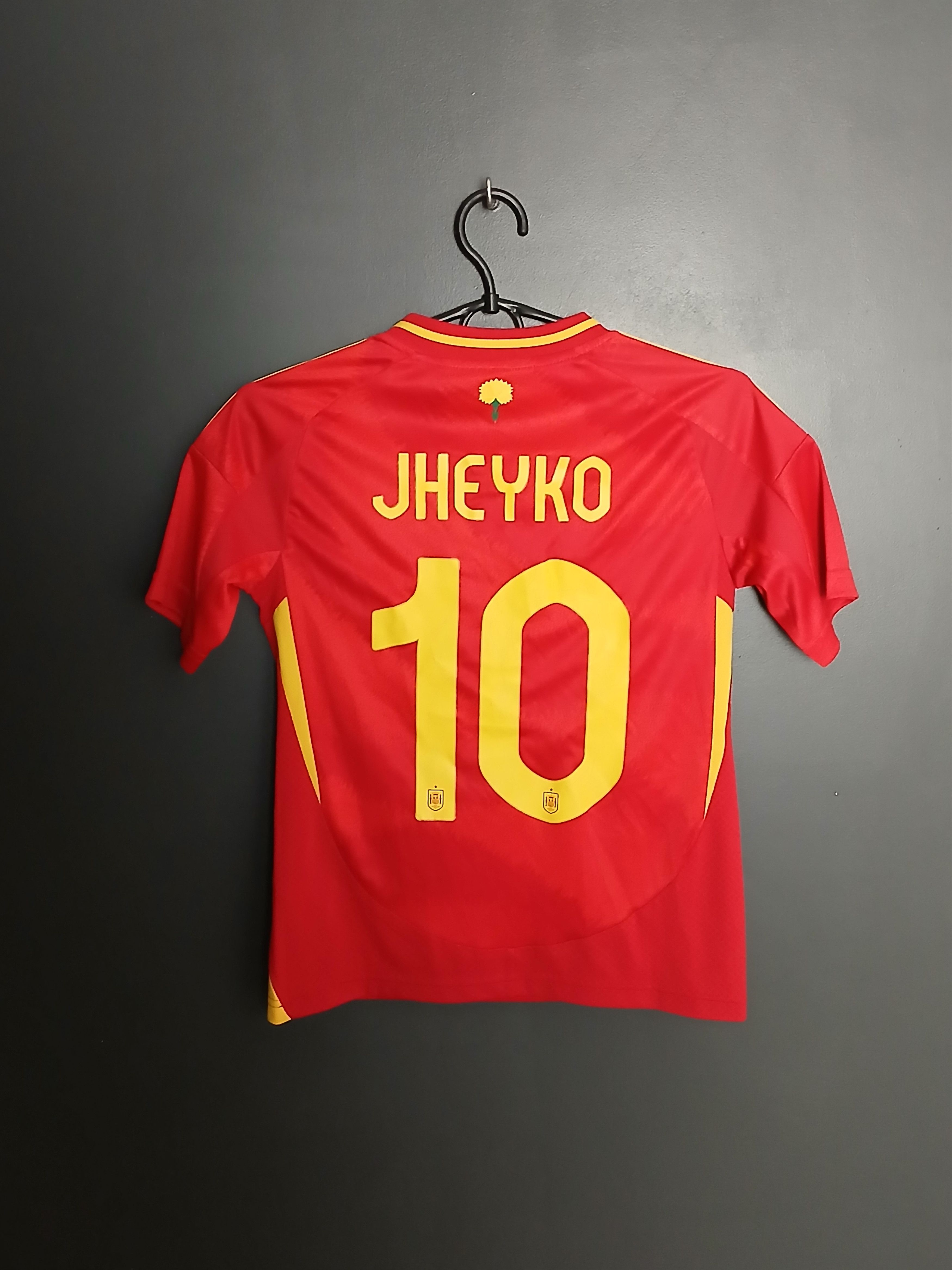 Adidas KIDS Spain National Football Team 24/25 Home Jersey T-Shirt Size US XXS / EU 40 - 2 Thumbnail