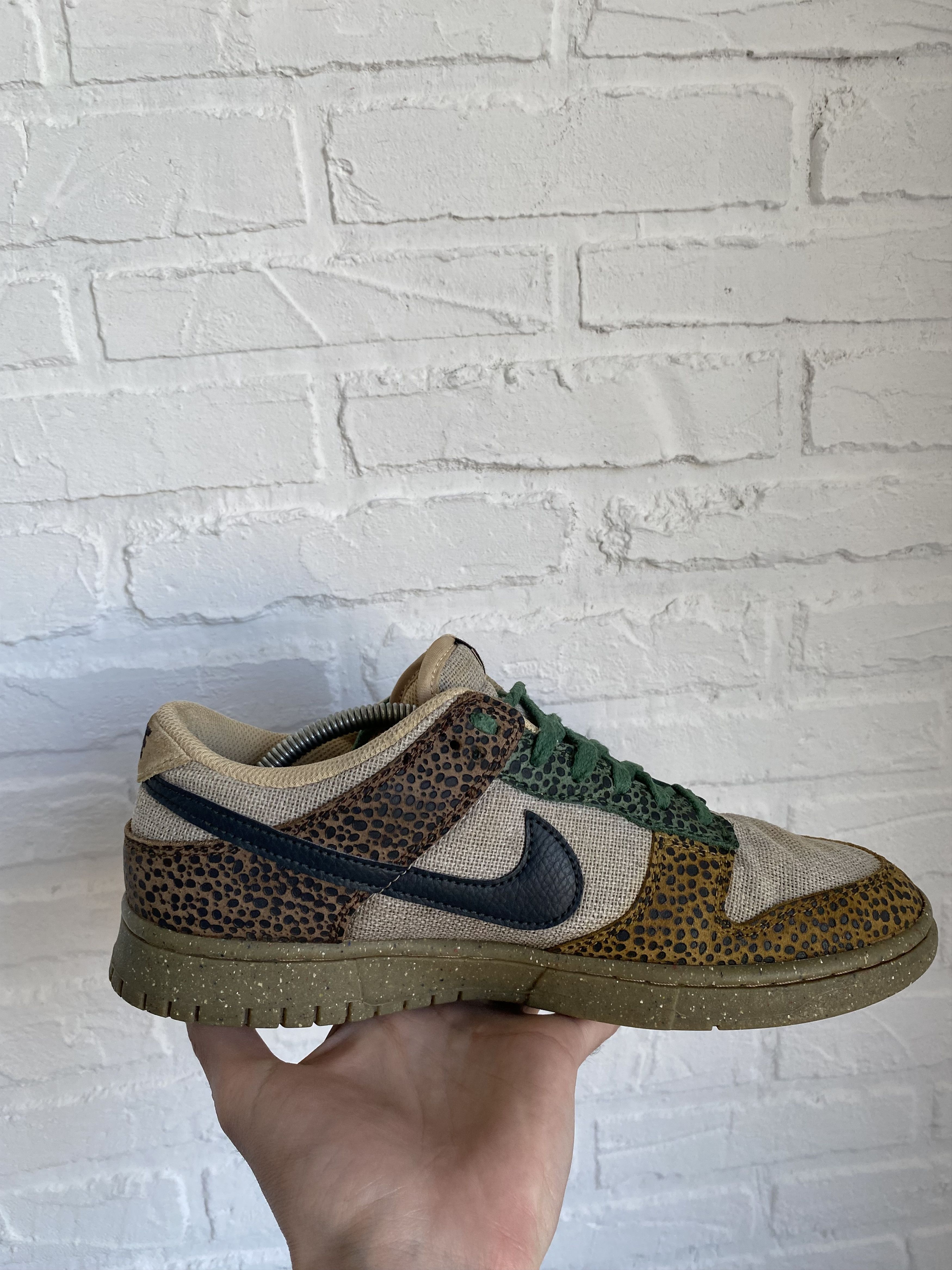 Nike Nike Dunk Low Safari Golden Moss Size US 9 / EU 42 - 4 Thumbnail