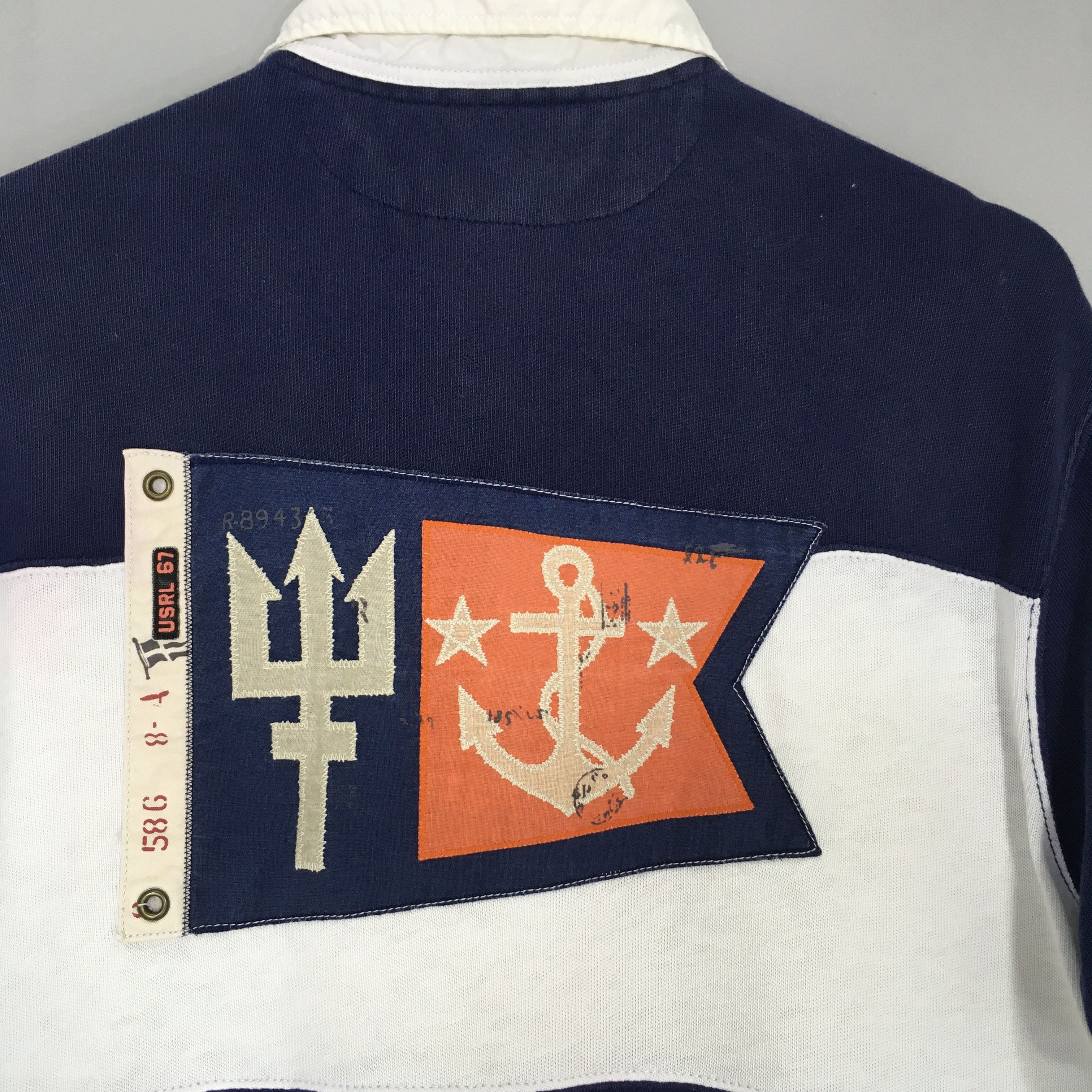Polo Ralph Lauren Vintage Polo Ralph Lauren Naval Base Rugby Shirt Large Size US L / EU 52-54 / 3 - 8 Thumbnail