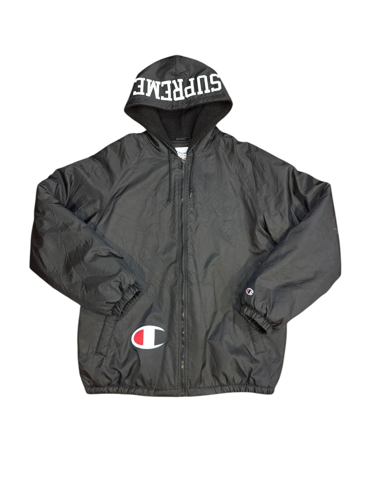 Champion × Supreme Supreme Champion Sherpa Lined Hooded Jacket Black New Size US XL / EU 56 / 4 - 1 Thumbnail