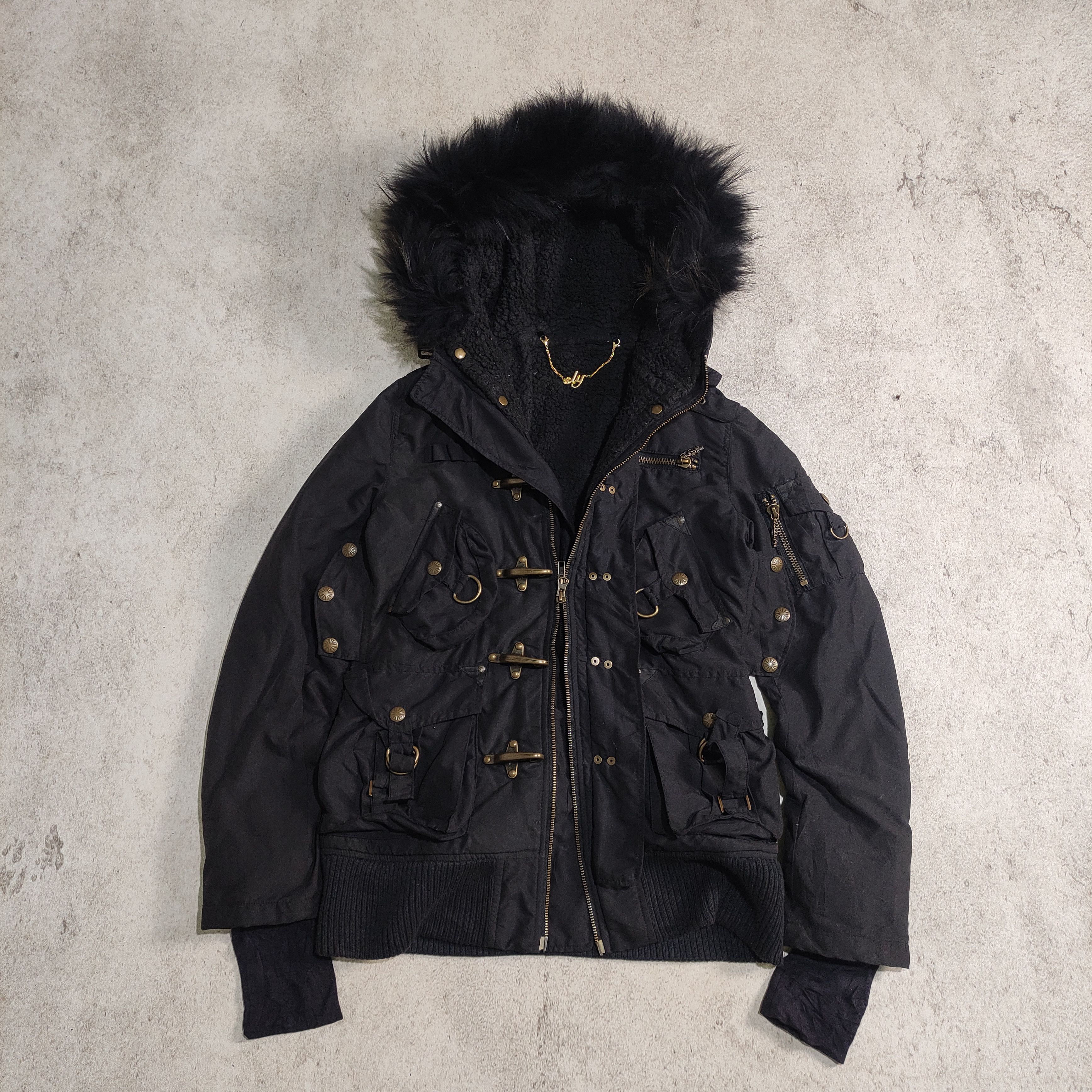 ジャケット・アウター archive sly Gimmick Black Fur Coat LGB archive sly Gimmick Black Fur Coat LGB