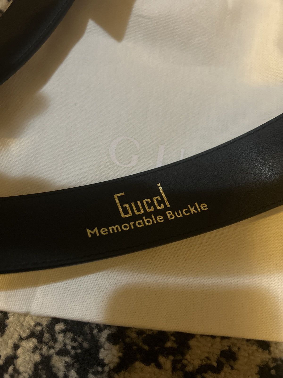 Gucci Gucci Polka Dot Memorable Buckle G Logo Leather Belt size 95 Size ONE SIZE - 3 Thumbnail