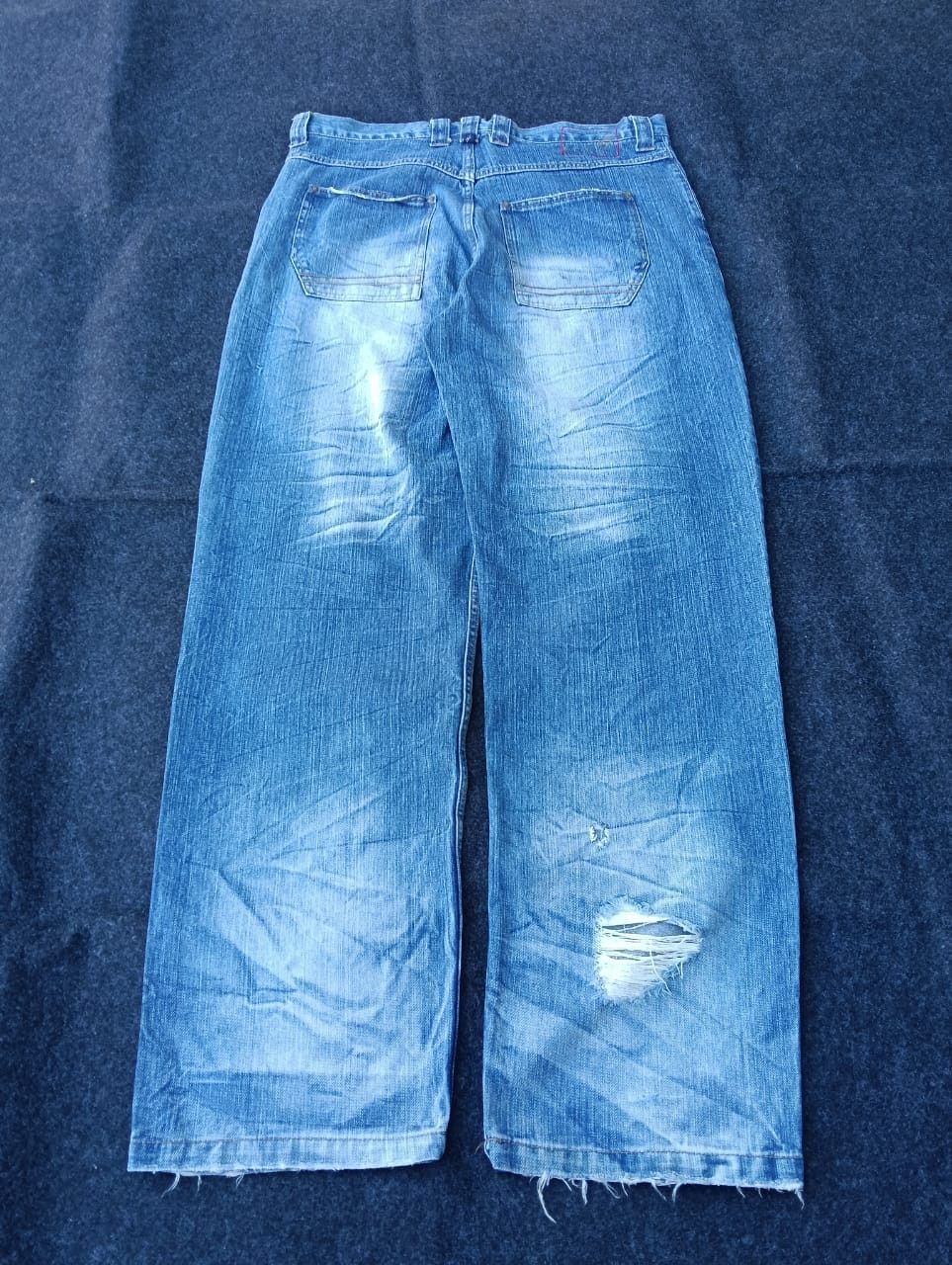 Karl Kani 90s Hip hop Karl Kani Baggy skater jeans distressed wash W36 Size US 36 / EU 52 - 2 Thumbnail