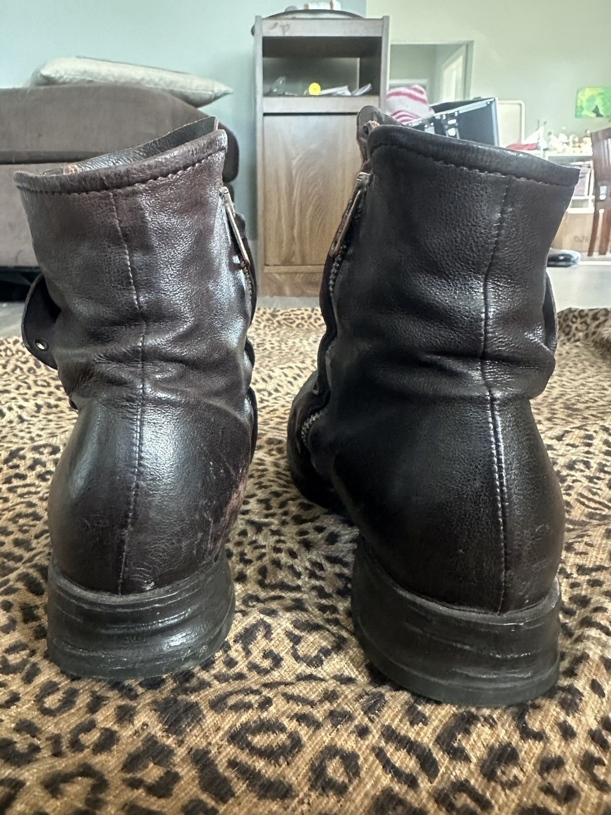 A.S.98 A.S. 98 Pierced Double-Layered Moto Boots Size US 8.5 / EU 41-42 - 4 Thumbnail