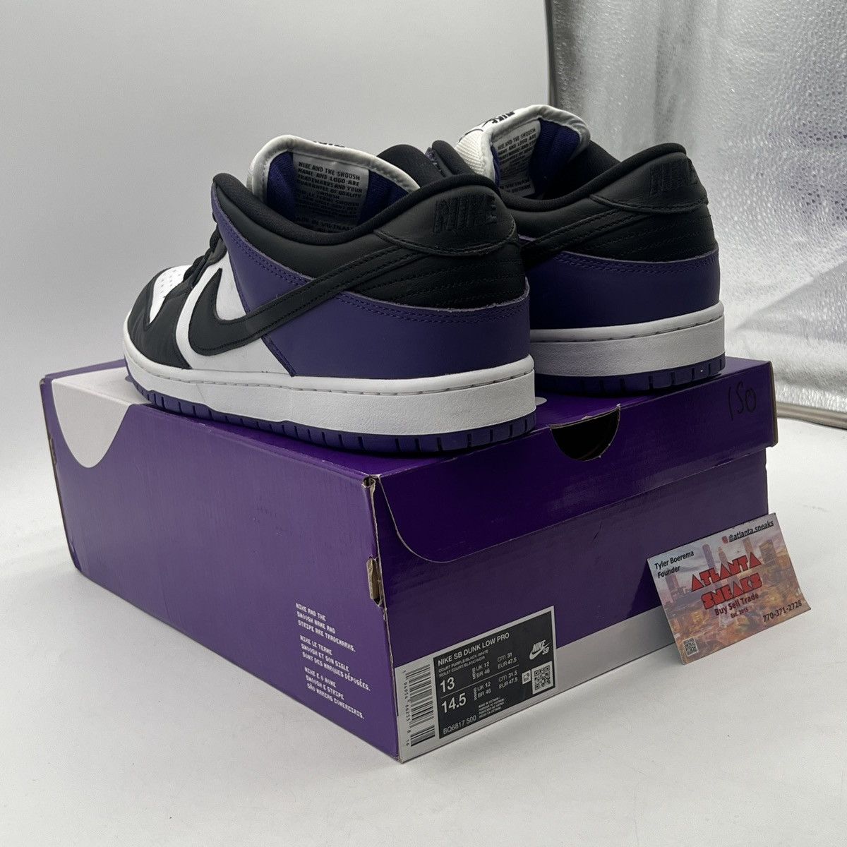 Nike Nike dunk low sb court purple Size US 13 / EU 46 - 4 Thumbnail