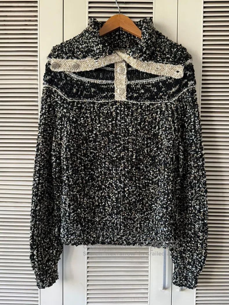 Chanel Chanel Black and white blended sweater Size XXS / US 00 / IT 34 - 1 Thumbnail