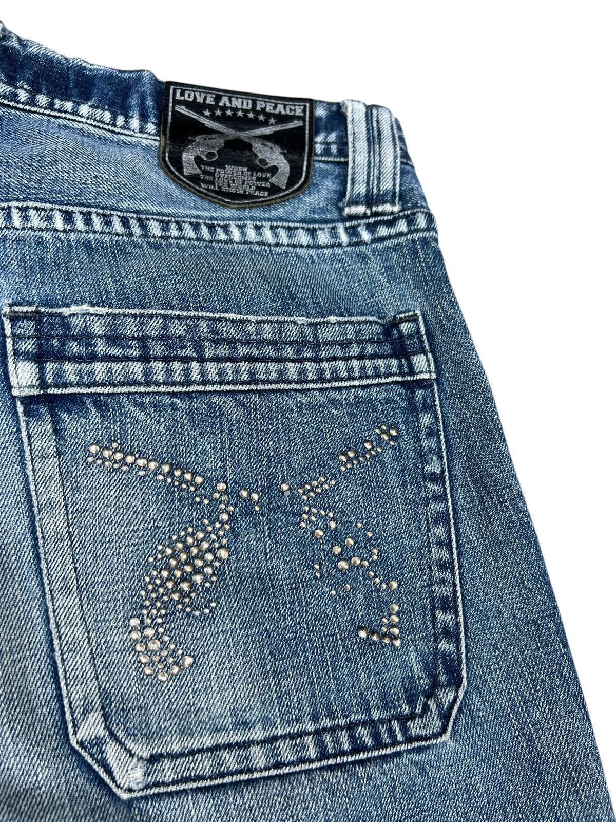 Japanese Brand Vintage Roarguns Japan Distressed Denim Flare Jeans Size US 31 - 17 Thumbnail