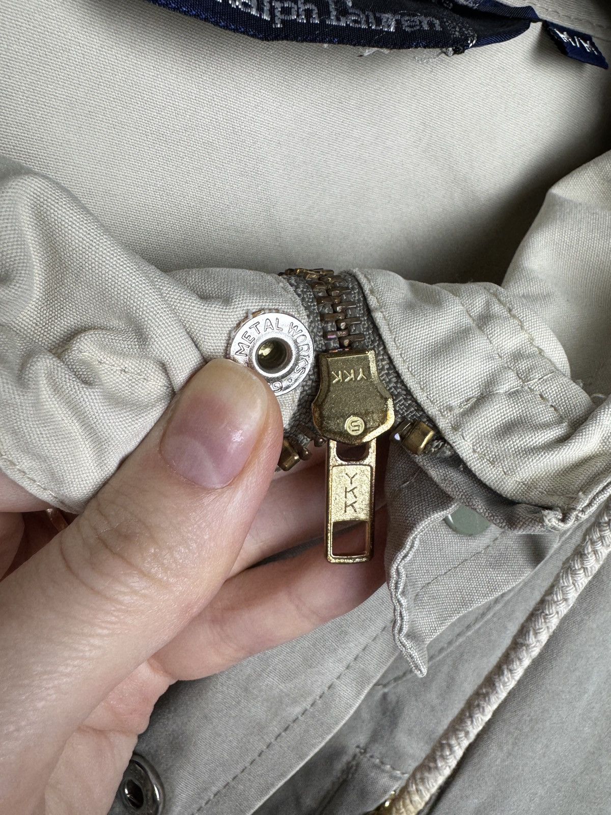 Polo Ralph Lauren Polo Ralph Lauren vintage 90s cotton blend beige gray jacket Size US M / EU 48-50 / 2 - 14 Thumbnail