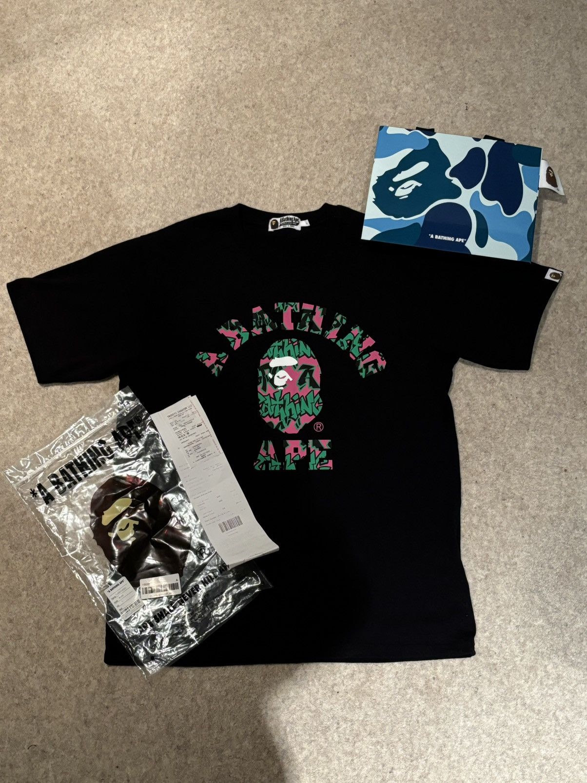 Bape Graffiti College Tee Size US L / EU 52-54 / 3 - 1 Thumbnail