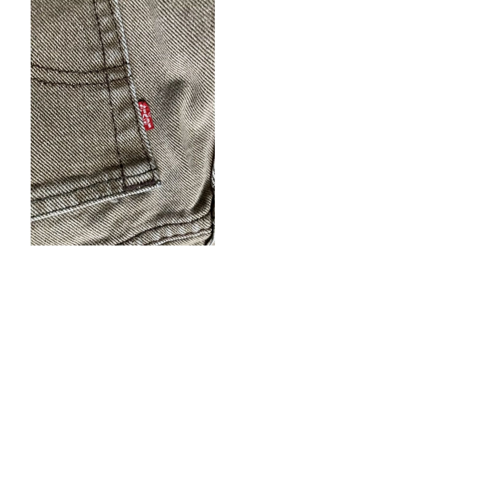 Levi's VINTAGE Levis 551 Jeans Womens 10 M 28x30 Beige Denim Tapered USA Made 90s Vtg 1993 Size 32" / US 10 / IT 46 - 9 Thumbnail