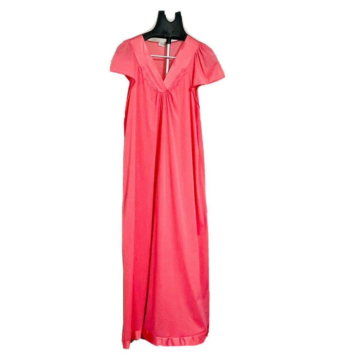 Vintage Vanity Fair Long Sleep 2 Piece Set Slip & Robe Coral Pink Wo Size L / US 10 / IT 46 - 2 Thumbnail