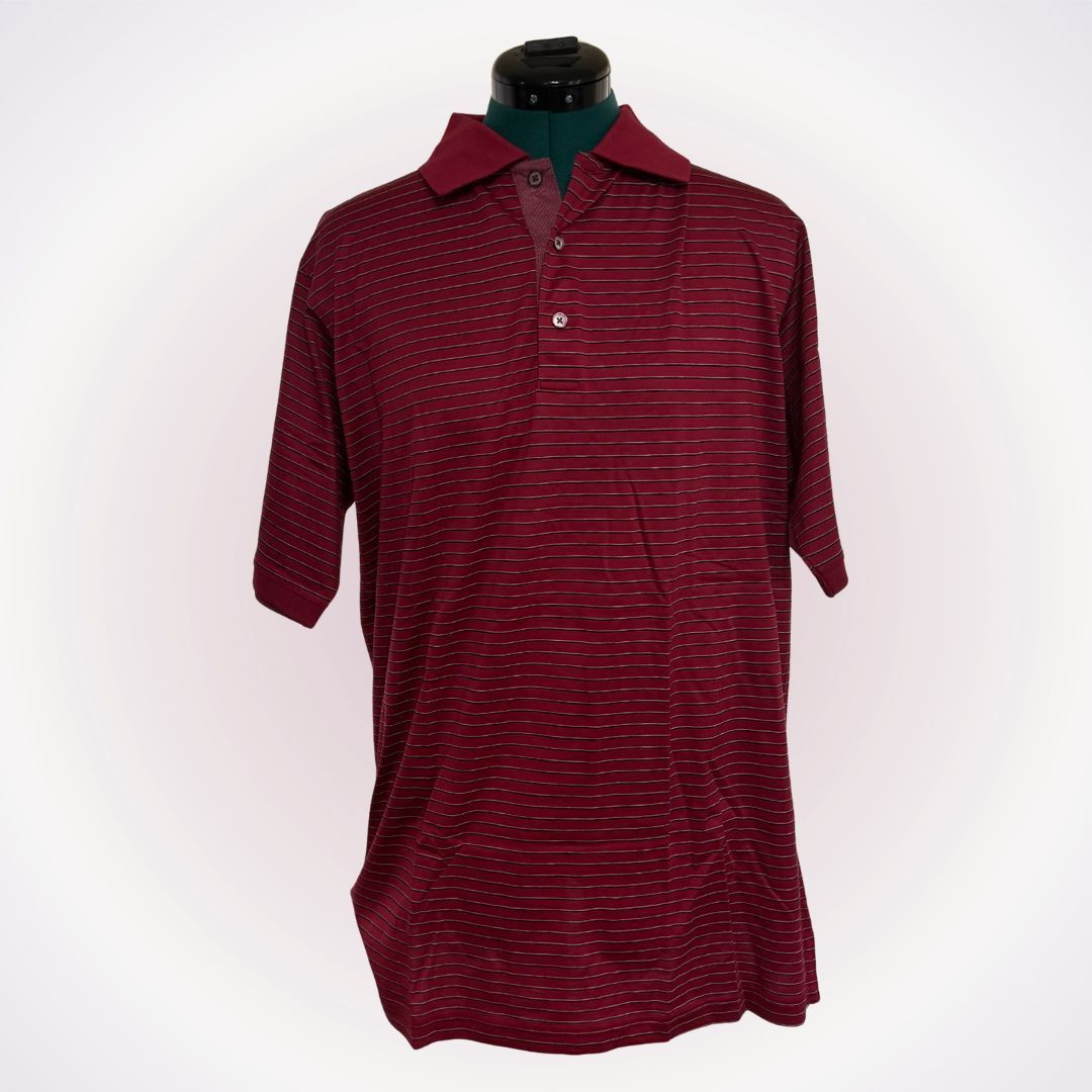 Bobby Jones Bobby Jones Burgundy Striped Polo | Sz M Size US M / EU 48-50 / 2 - 1 Thumbnail