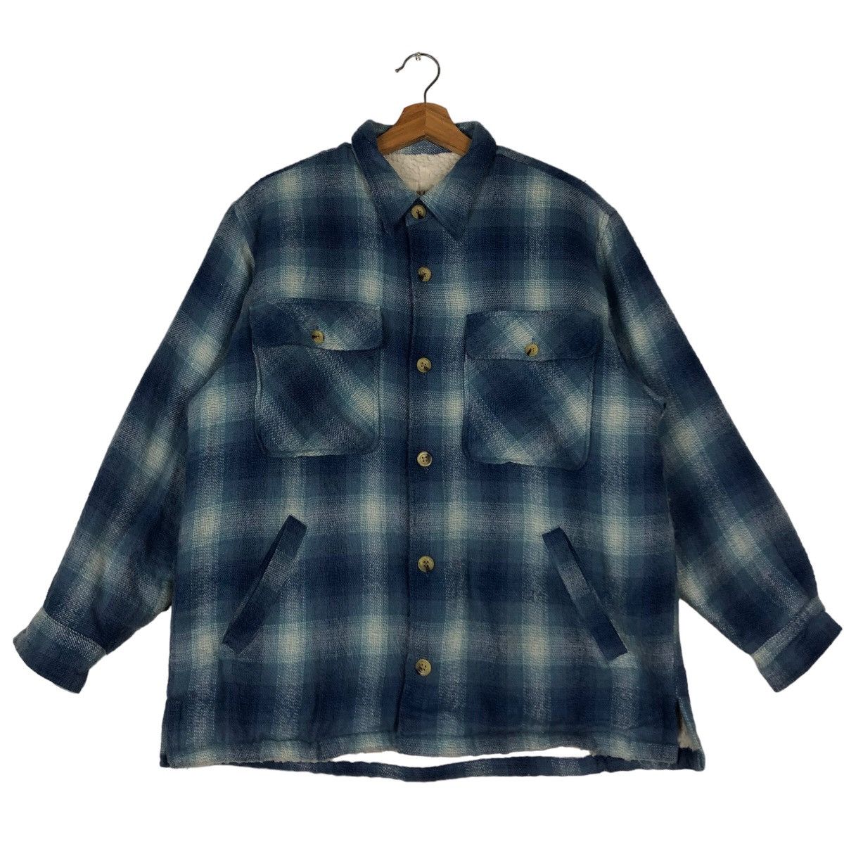 Japanese Brand 🔥Vtg Flannel Jacket Bellmount Japan Mink Fur Issey Miyake Size US M / EU 48-50 / 2 - 1 Thumbnail