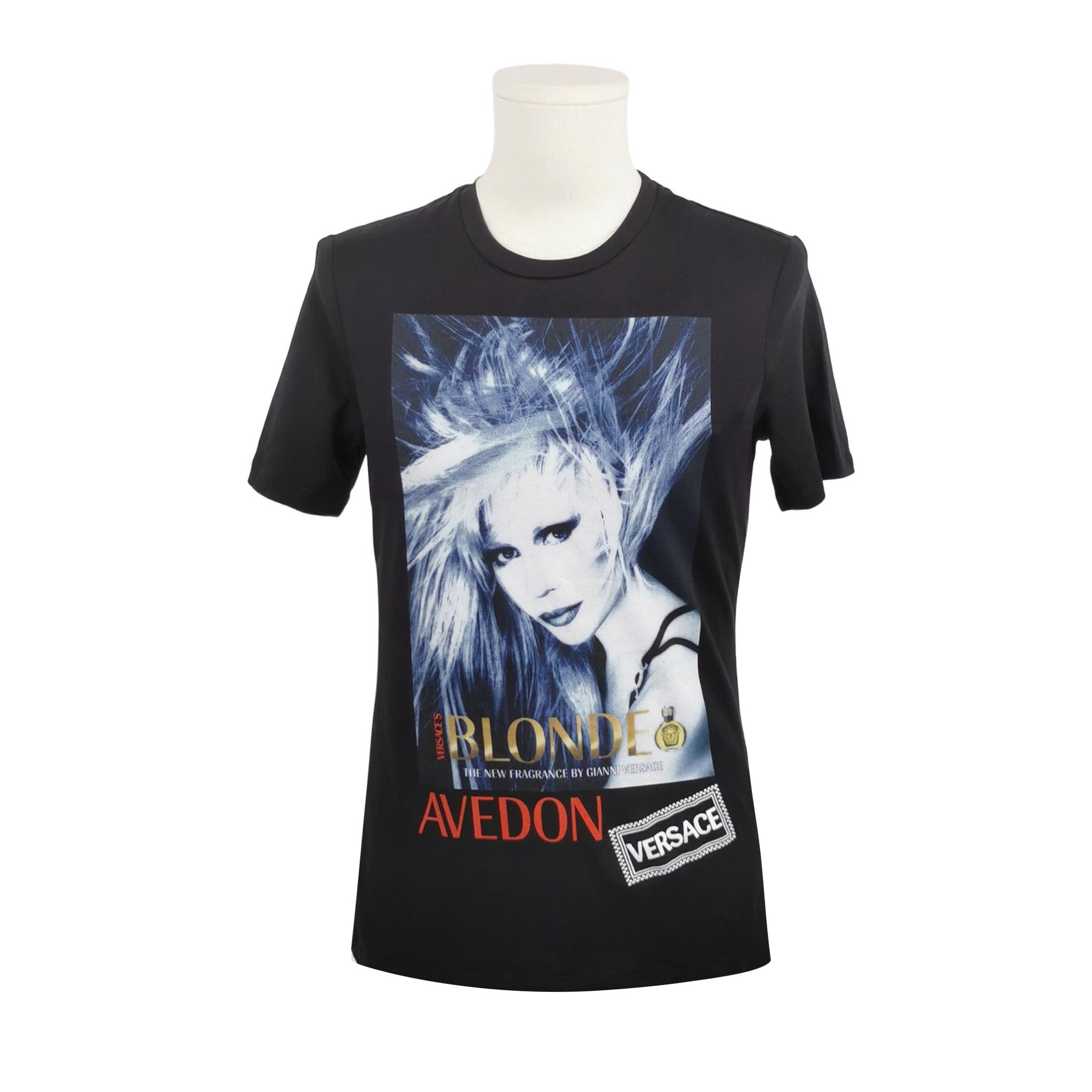 Versace Versace XS Cotton Portrait Logo Print Crew Neck T-Shirt Size US XS / EU 42 / 0 - 1 Thumbnail