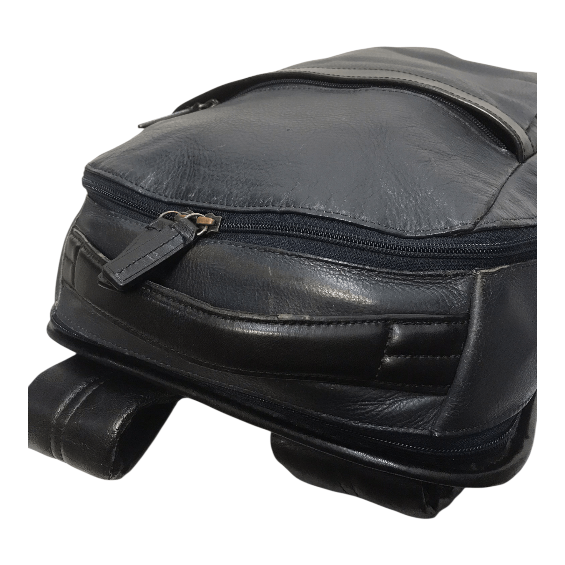 Tumi Tumi Leather Dark Blue Bagpack Size ONE SIZE - 8 Thumbnail