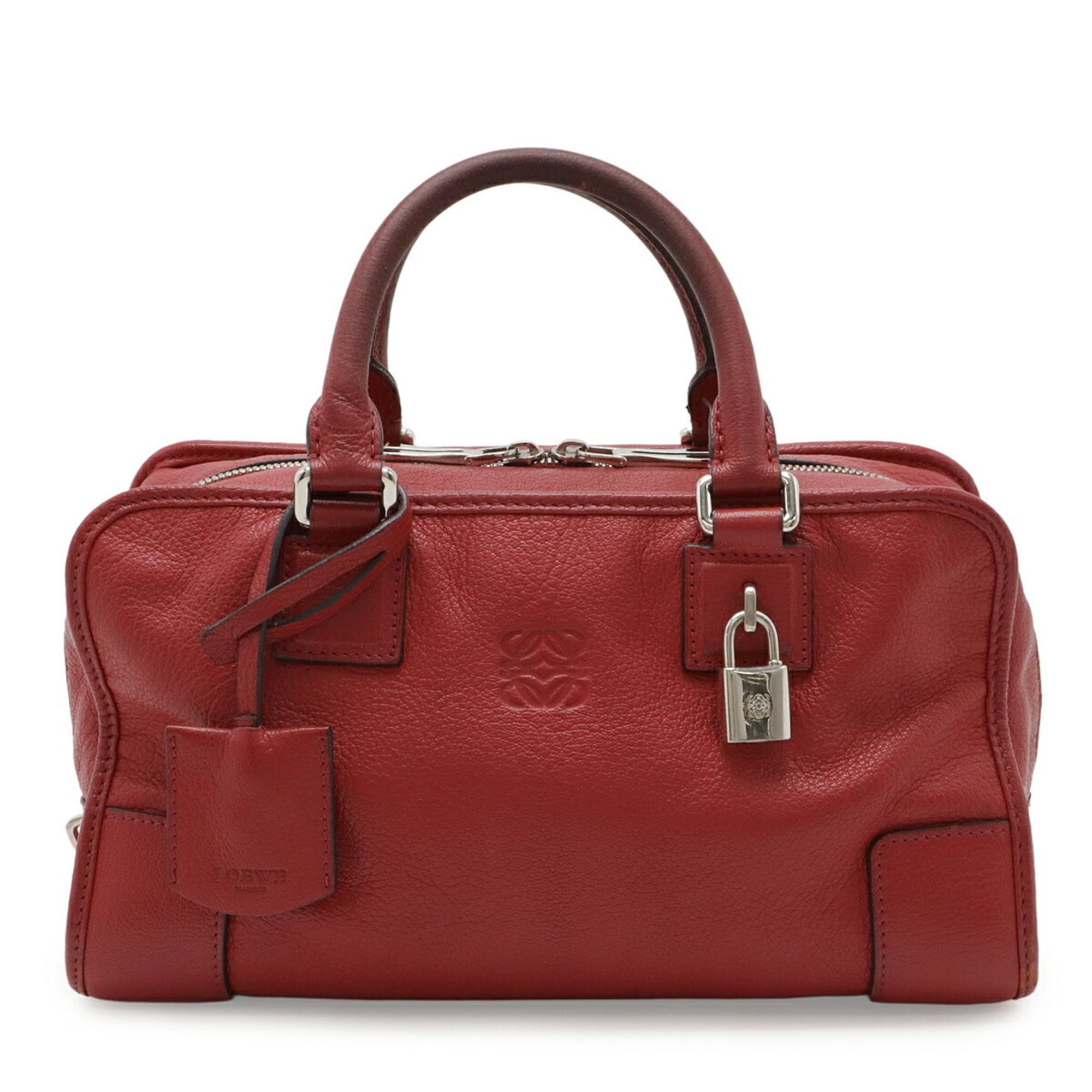 Loewe Amazona 28 Anagram Handbag, Leather Shoulder Bag, Pink, Women's