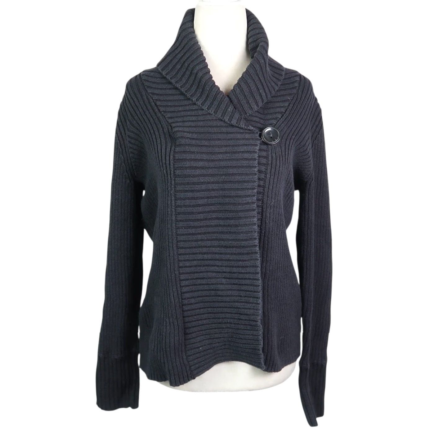 Calvin Klein **VINTAGE 90S CALVIN KLEIN BLACK COTTON LARGE CARDIGAN SWEATER** User: VINTAGE 90S CALVIN KLEIN BLACK COTTON LARGE CARDIGAN SWEATER Size L / US 10 / IT 46 - 2 Thumbnail