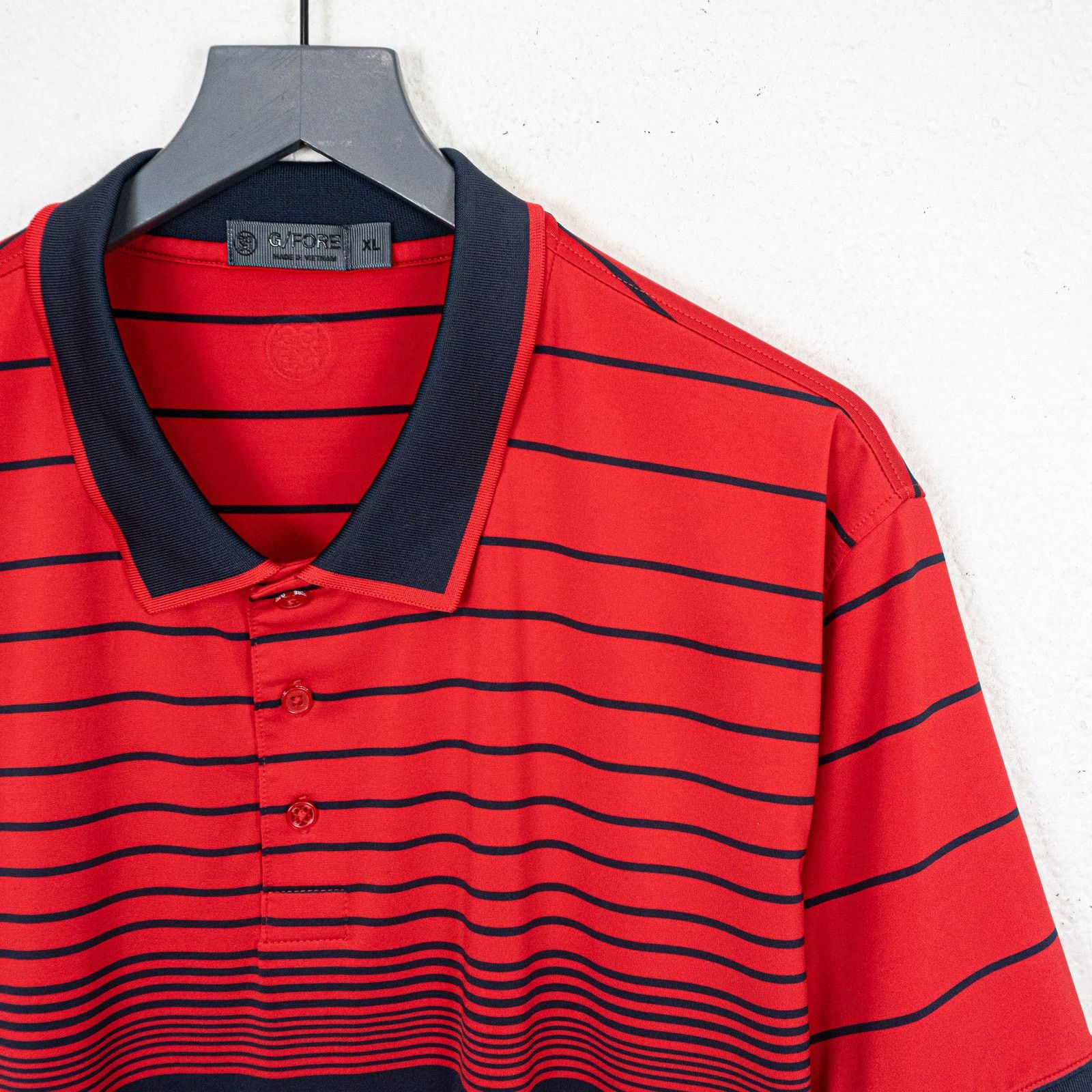 G/FORE G/FORE Golf Tech Polo Shirt Red stripe Short Sleeve XL Size US XL / EU 56 / 4 - 3 Thumbnail