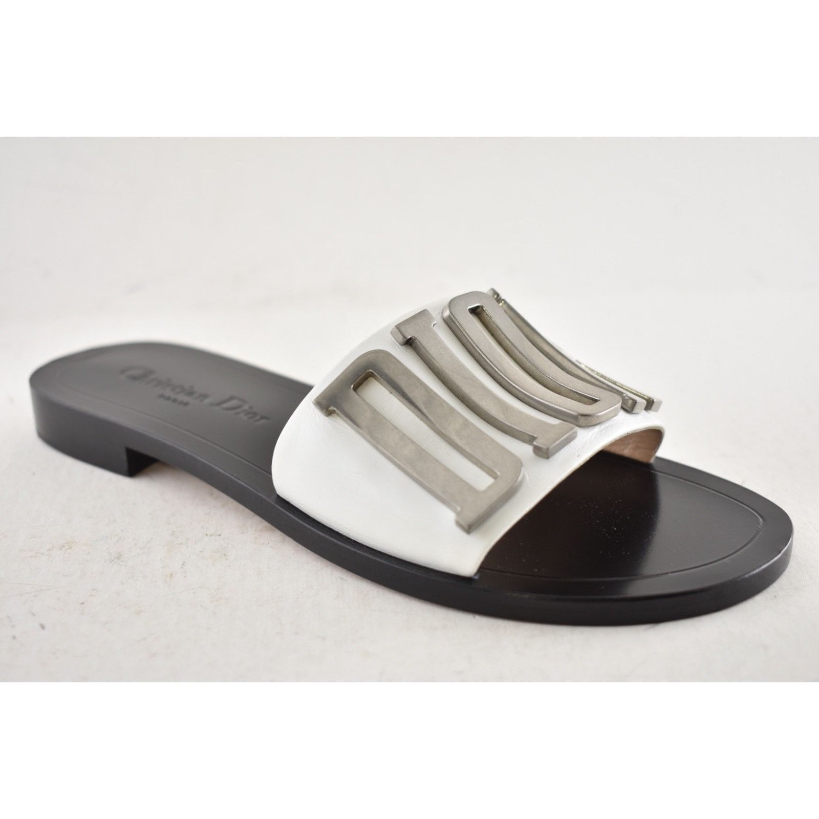 Dior Christian Dior Diorevolution White Silver Metal Logo Slide Size US 6.5 / IT 36.5 - 5 Thumbnail