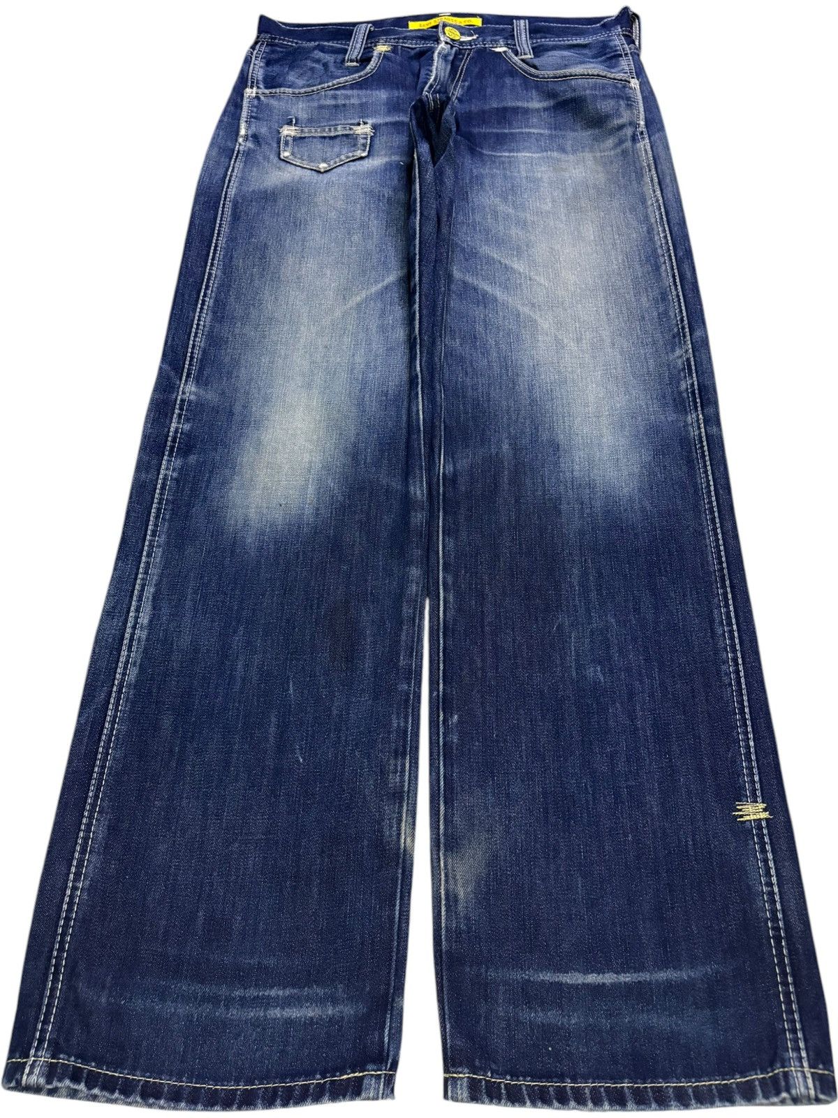 LVC × Levi's × Levi's Vintage Clothing Vintage 90s Levis 503 Mud Distressed Ripped Loose Baggy Jean Size US 33 - 1 Thumbnail