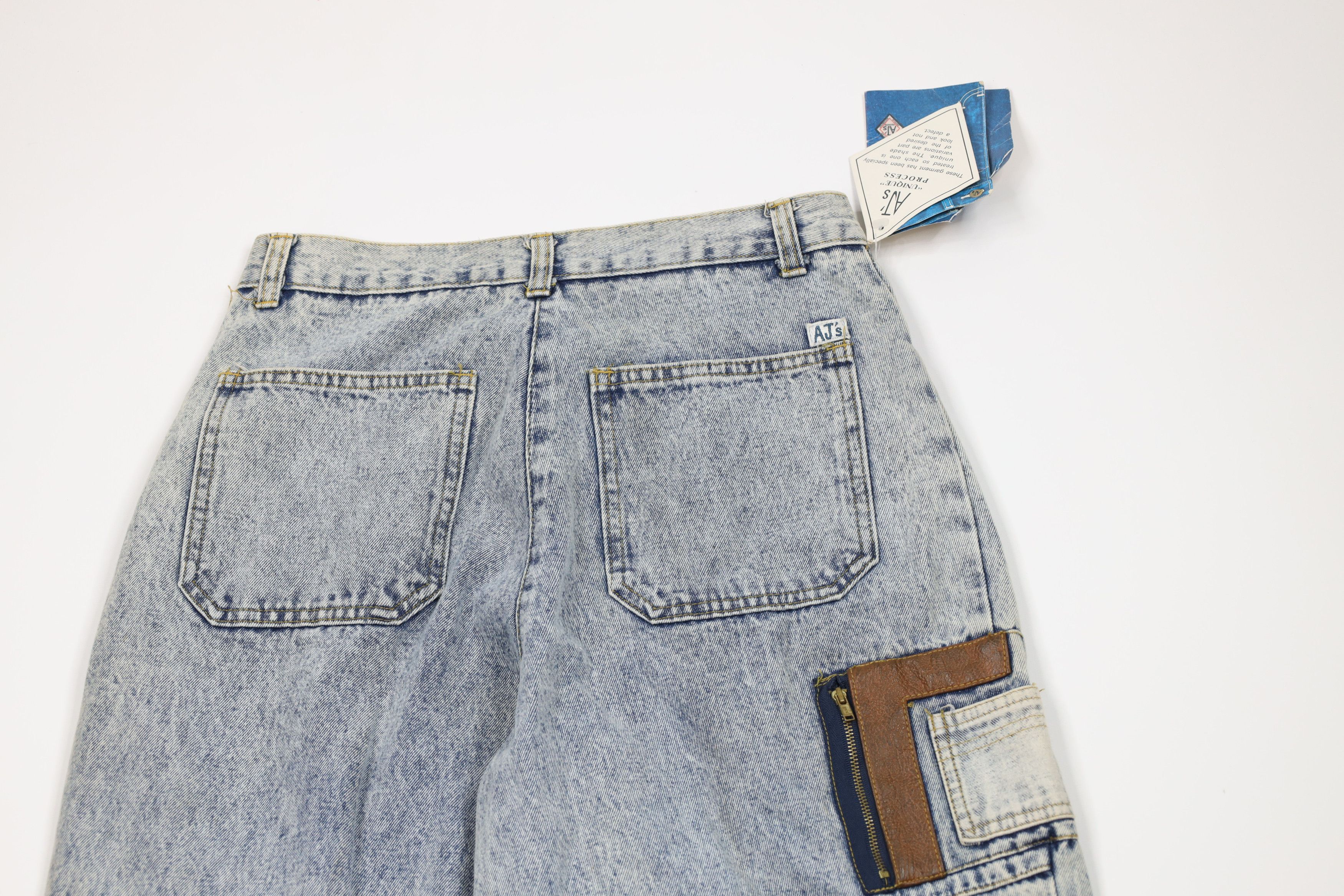 Vintage Deadstock Vintage 90s Streetwear Trim Acid Wash Denim Jeans Size 32" / US 10 / IT 46 - 12 Thumbnail