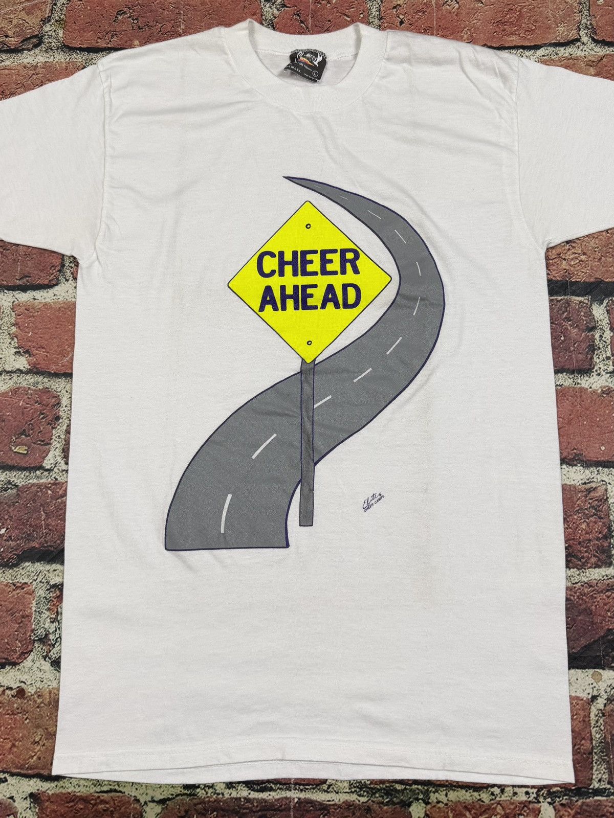 Other Vintage 90s Cheerleader T Shirt Single Stitch Cheer Ahead Size US L / EU 52-54 / 3 - 2 Thumbnail