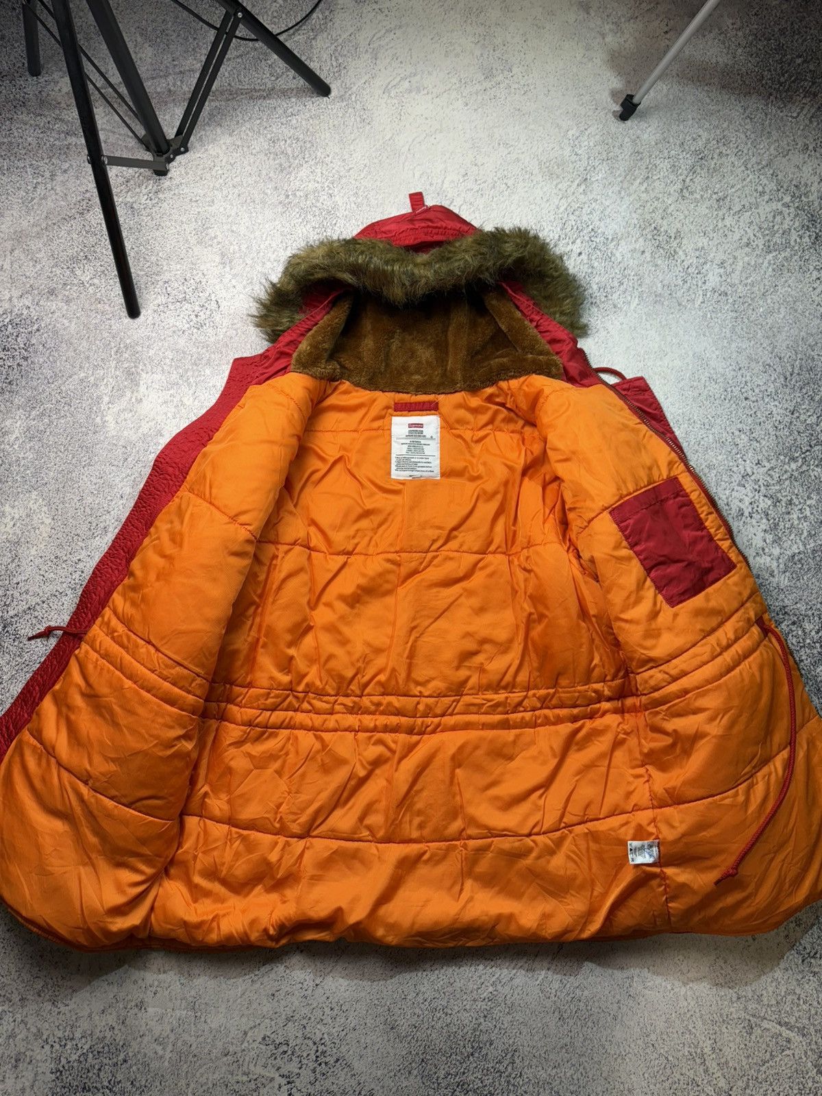 Supreme Supreme Logo Tape N-3B Parka Size US M / EU 48-50 / 2 - 15 Thumbnail