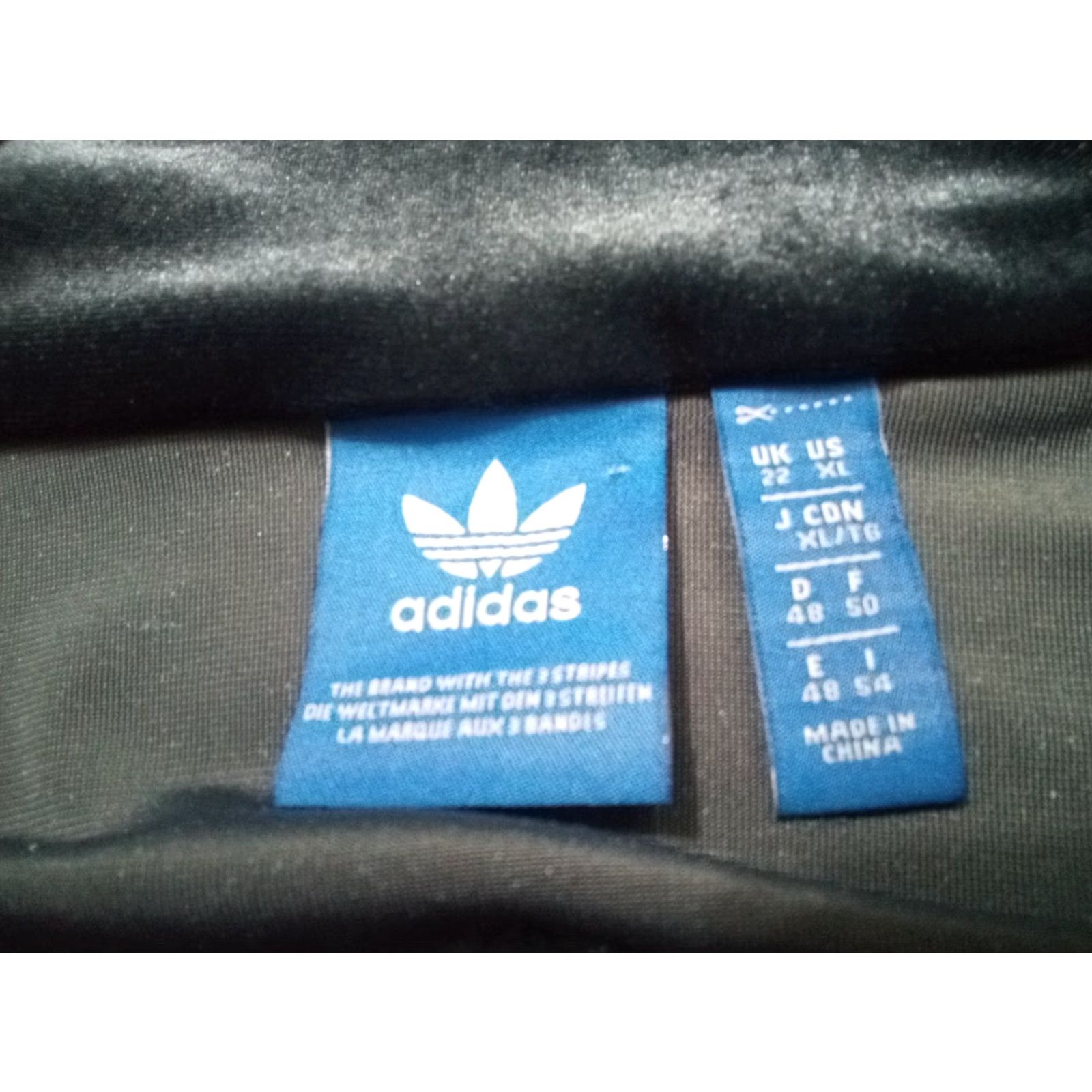 adidas Originals Women's Track Jacket XL Blue Luxe Velvet Full Zip