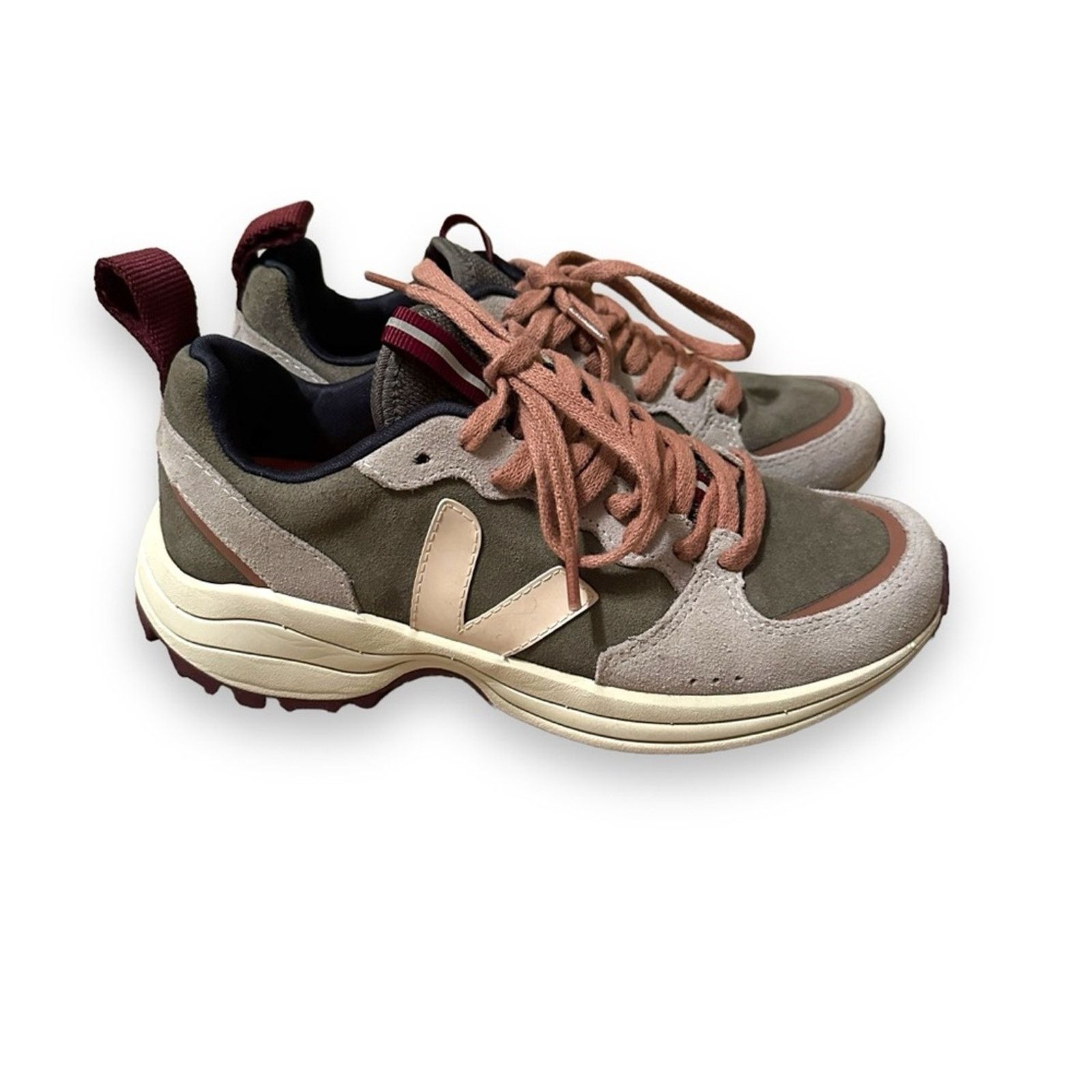 Veja Veja Venturi Suede Khaki Sable Oxford Grey Dad Sneakers Size US 7 / IT 37 - 1 Thumbnail
