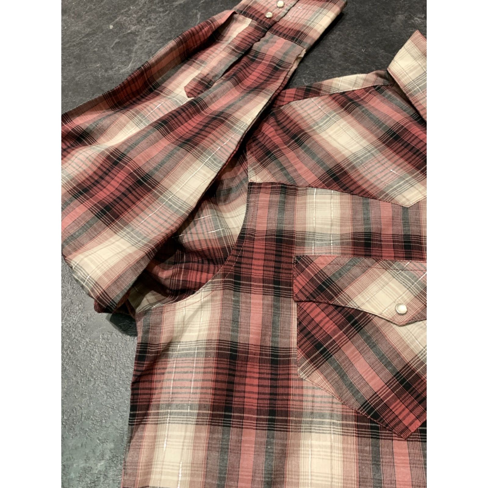 Wrangler VINTAGE Wrangler Western Shirt Mens XL Long Sleeve Plaid Button-Up Casual Cowboy Rodeo Red White Size US XL / EU 56 / 4 - 4 Thumbnail