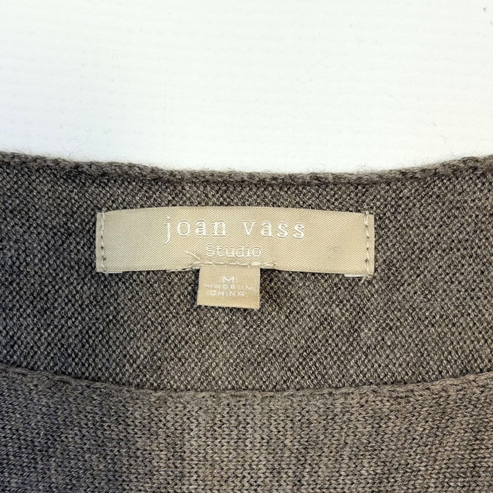 Vintage VINTAGE Joan Vass Studio Tunic Sweater Womens M Brown Heathered Crew Neck Long Sleeve Cashmere Blend Size M / US 6-8 / IT 42-44 - 5 Thumbnail