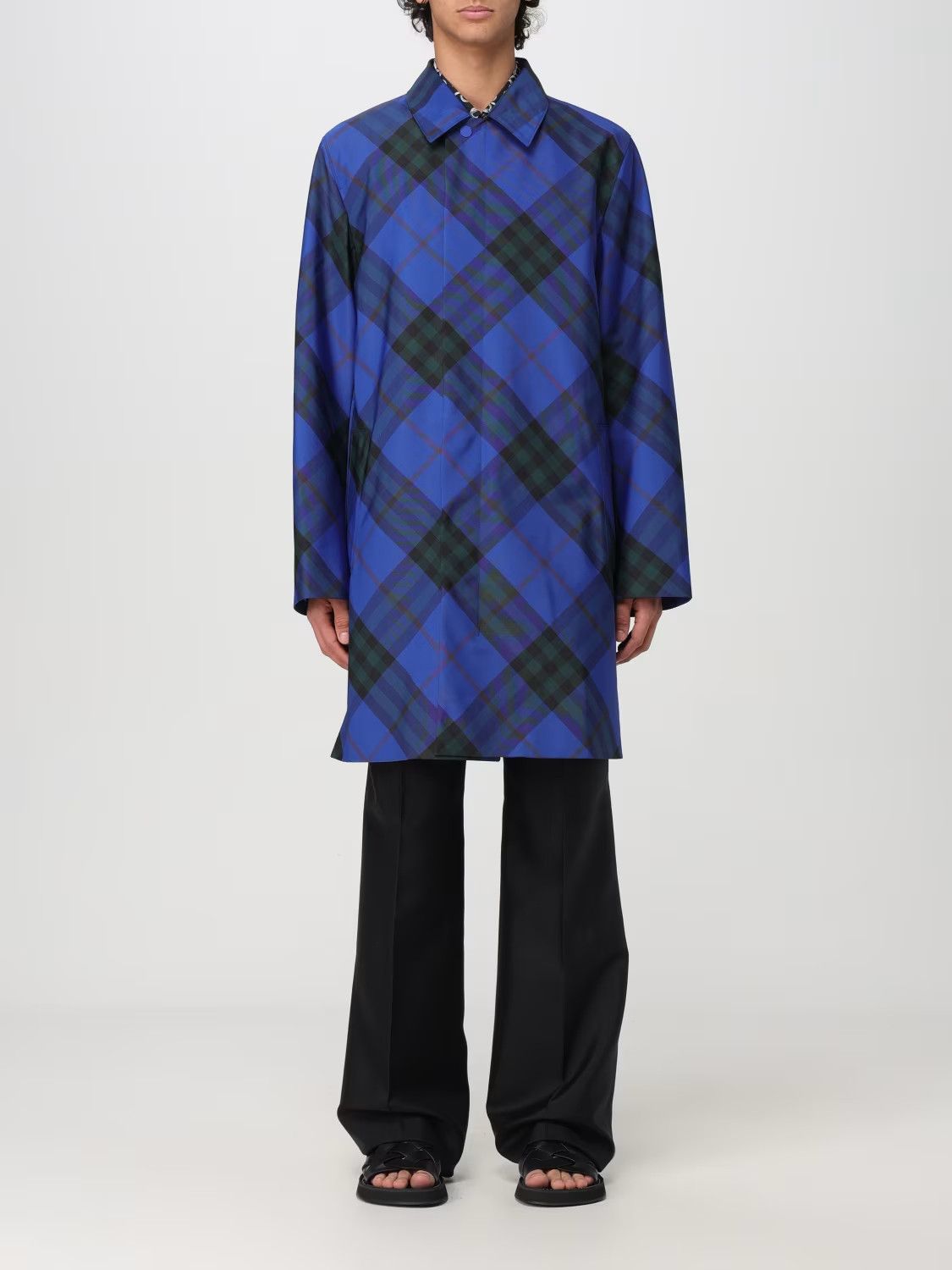 Burberry BURBERRY Knight IP check blue car coat Size 38 US / 48 IT Size US M / EU 48-50 / 2 - 5 Thumbnail