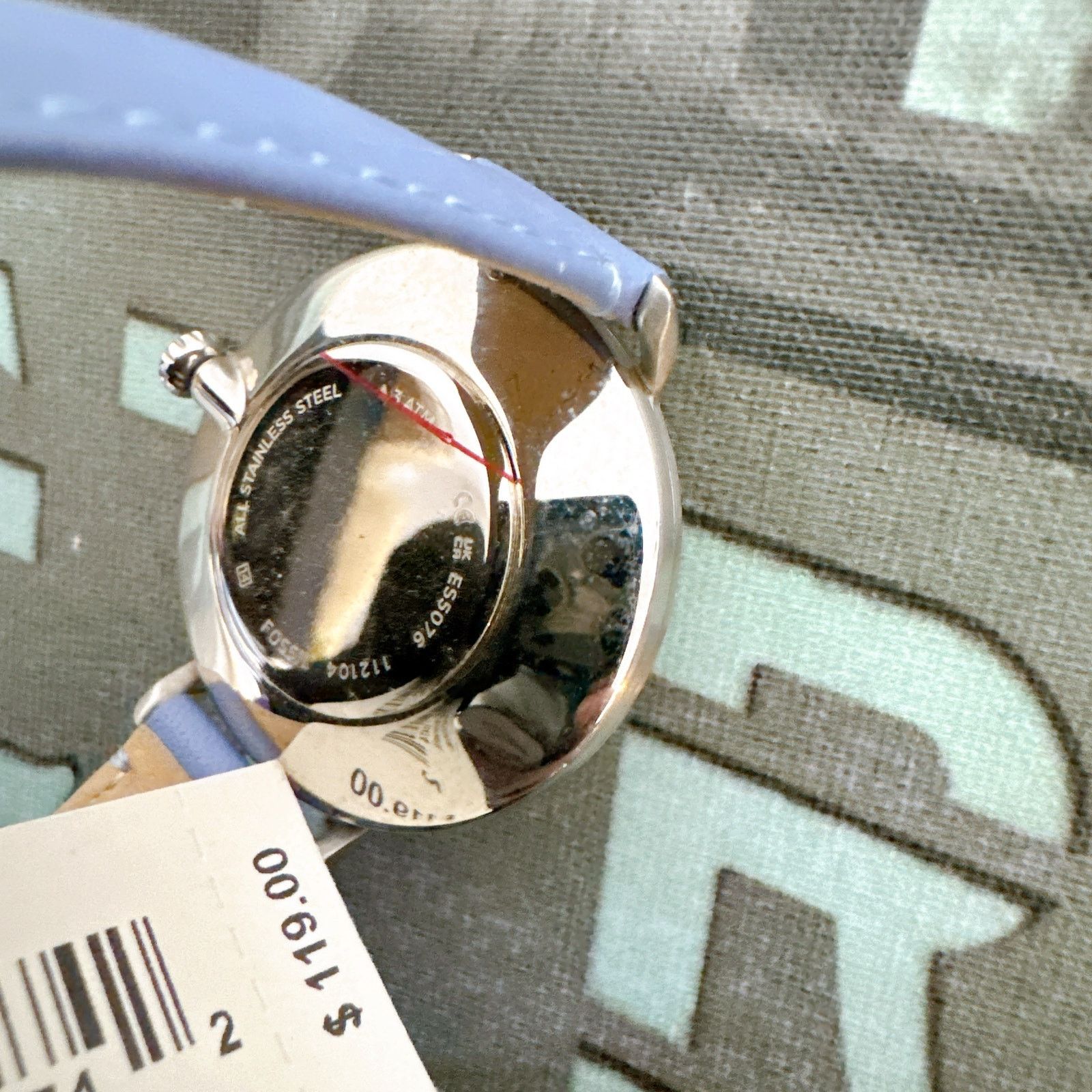 Fossil Fossil ES5076 Ladies Blue Dial Blue Leather Strap Size ONE SIZE - 4 Thumbnail