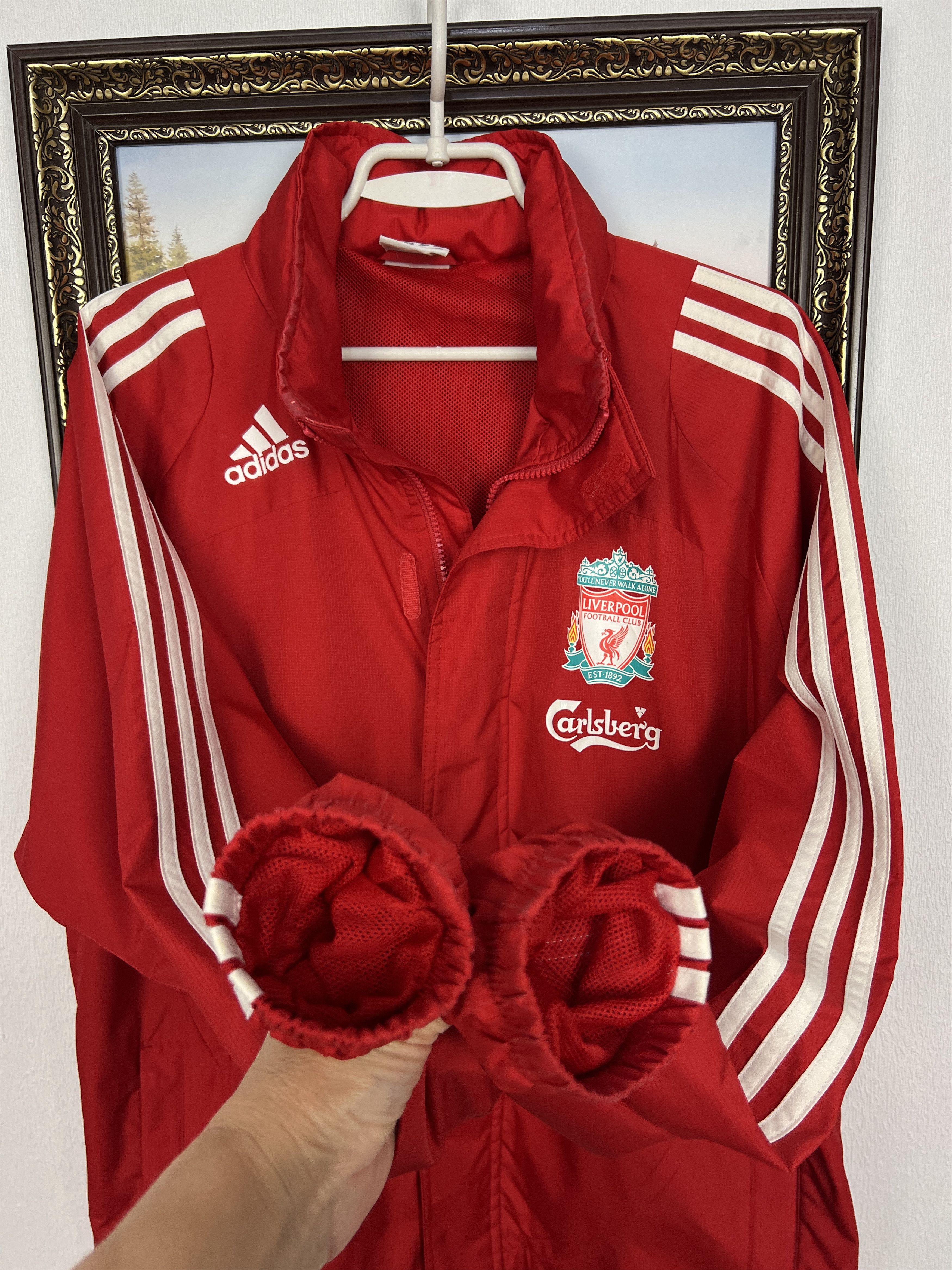 Adidas Vintage Adidas Liverpool Football Jacket Soccer Track Top Size US S / EU 44-46 / 1 - 8 Thumbnail
