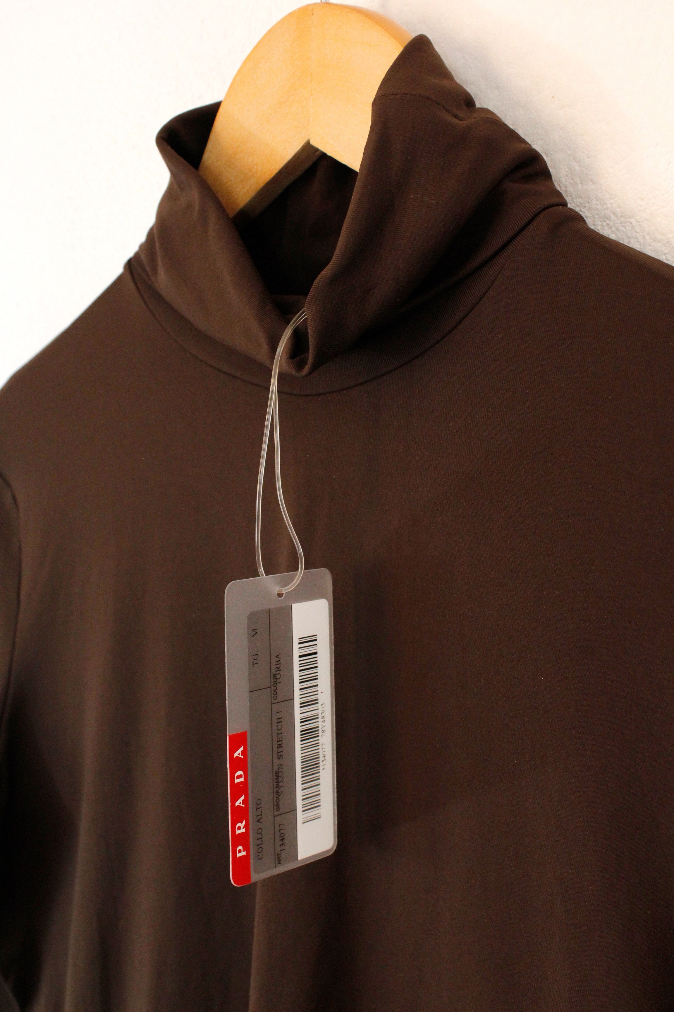 Prada Womens Prada Rubber Logo Nylon Turtleneck Pullover Sweater Size M / US 6-8 / IT 42-44 - 2 Thumbnail