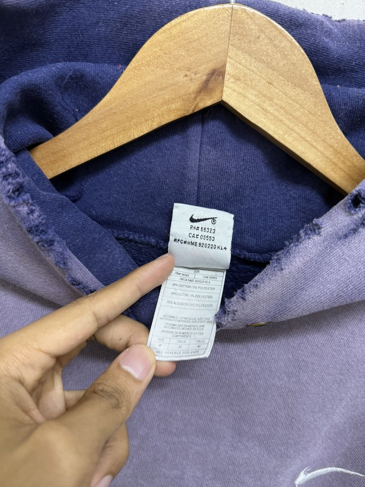 Nike Distressed Vintage 90s Sun Faded Nike Thrash Hoodie Size US M / EU 48-50 / 2 - 10 Thumbnail