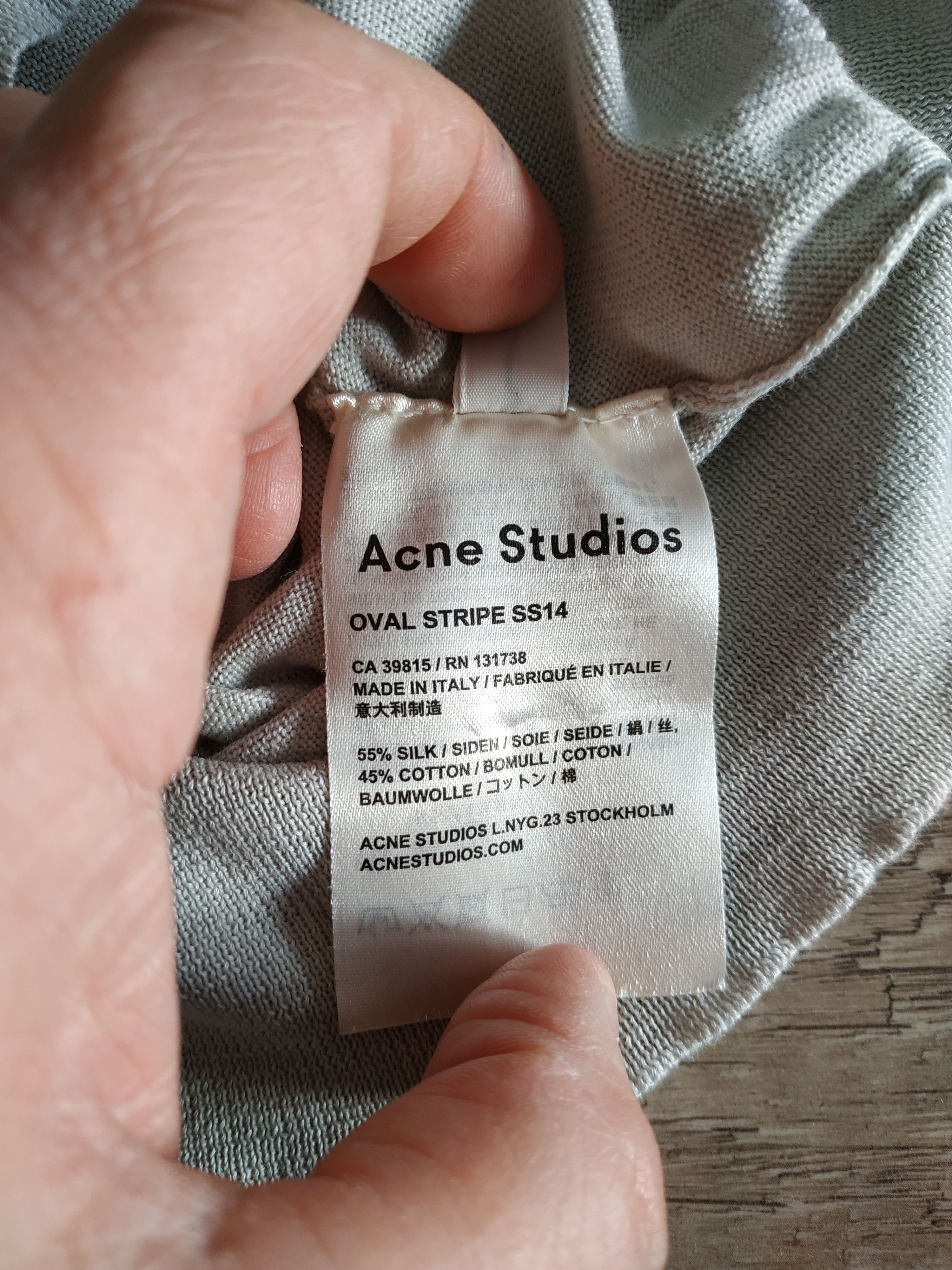 Acne Studios ACNE STUDIOS "Oval Stripe" Women's Silk Sweater, s. XS Size XS / US 0-2 / IT 36-38 - 9 Thumbnail
