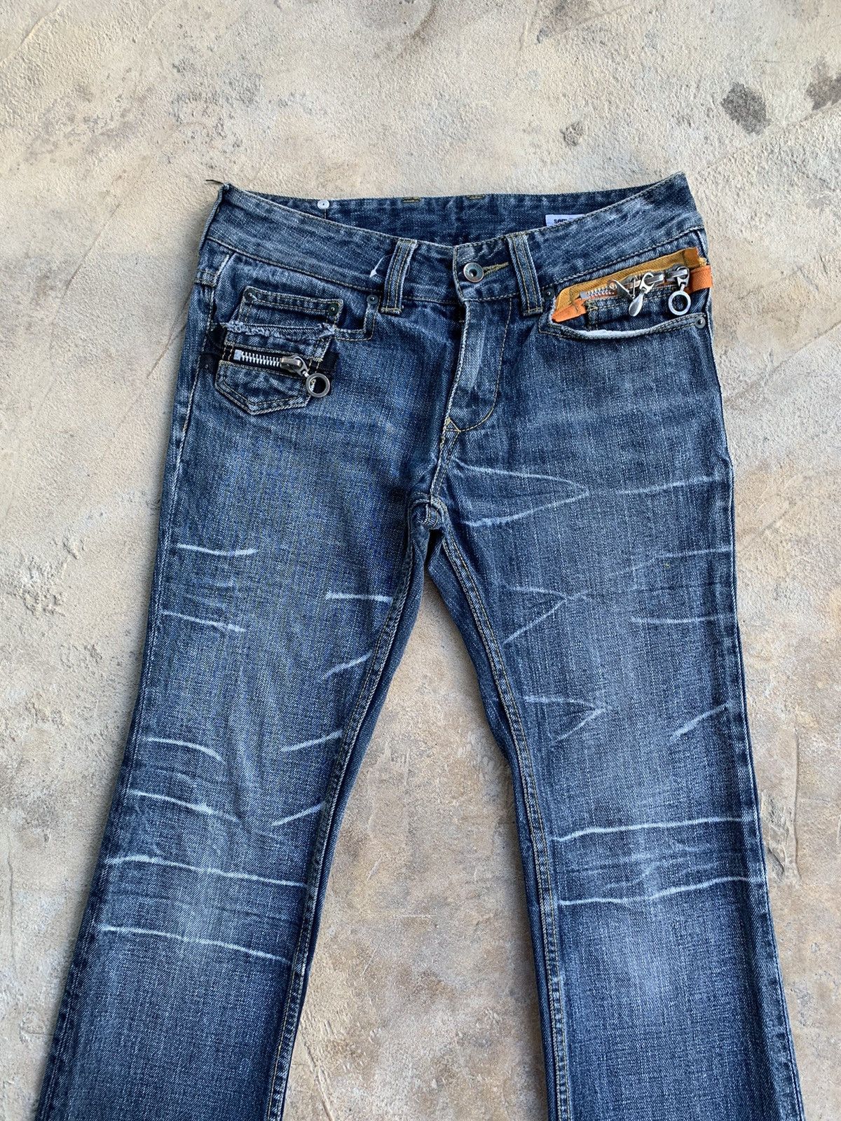 Japanese Brand × Le Grande Bleu (L.G.B.) × semanticdesign Semantic Design Flare Jeans Distressed Denim Size US 30 / EU 46 - 3 Thumbnail