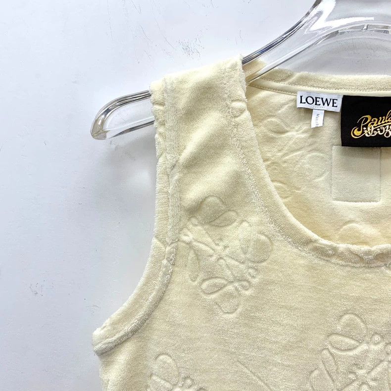 Loewe LOEWE American logo embossed cotton round neck sleeveless Size S / US 4 / IT 40 - 3 Thumbnail
