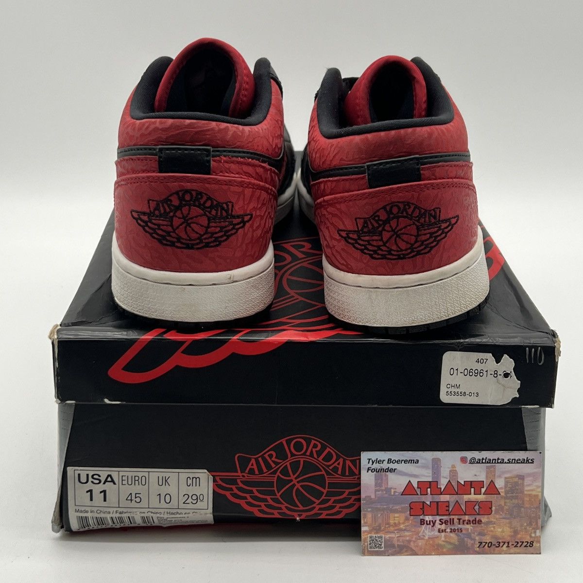 Nike Air Jordan 1 low bred Size US 11 / EU 44 - 3 Thumbnail