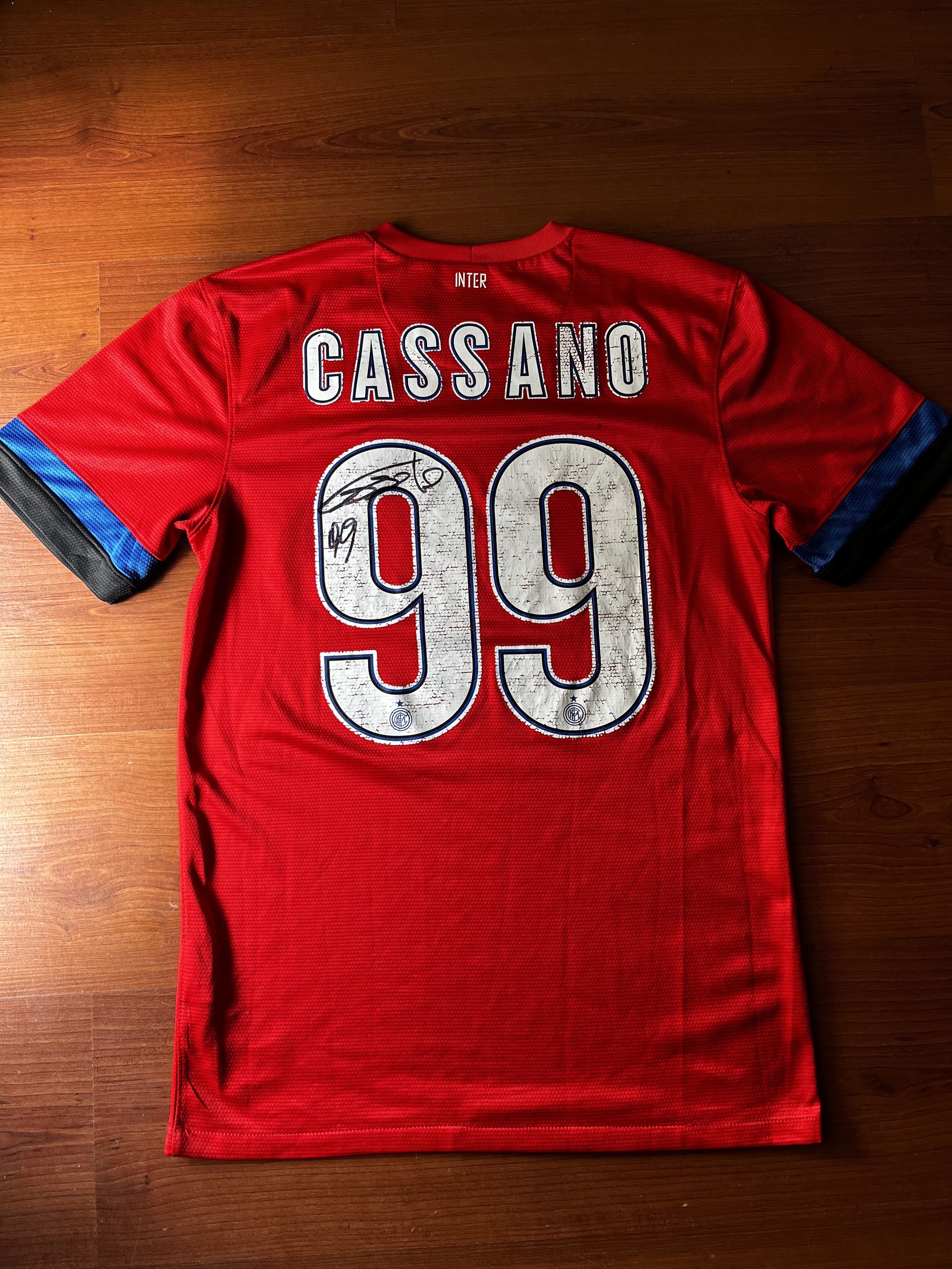 Other *Autographed* Inter FC Nike Cassano no.99 Football Jersey Size US S / EU 44-46 / 1 - 6 Thumbnail