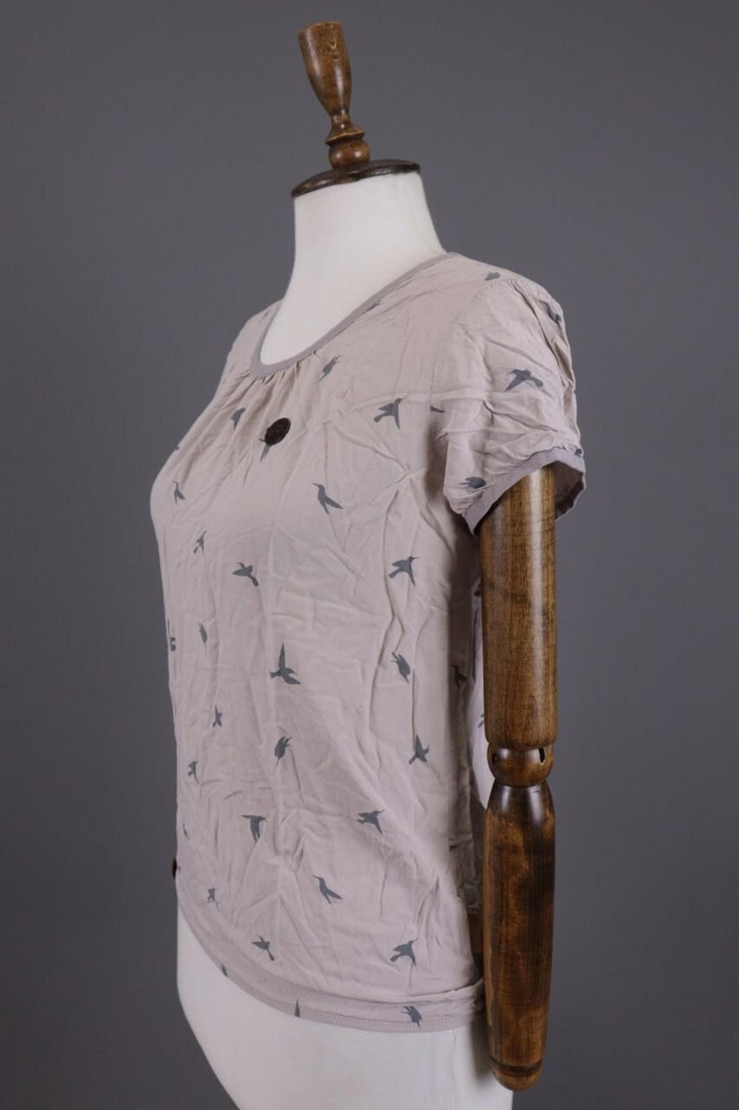 Naketano Naketano Gray Bird Printed Summer Top Shirt Size S Size S / US 4 / IT 40 - 10 Thumbnail