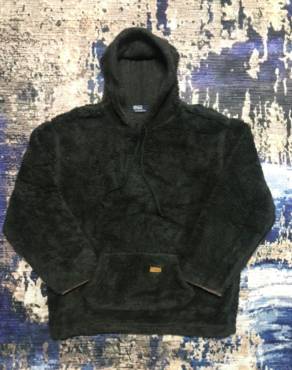 Polo Ralph Lauren 90s Polo Ralph Lauren Fullover Hoodie Fleece Deep Pile Size US L / EU 52-54 / 3 - 1 Thumbnail