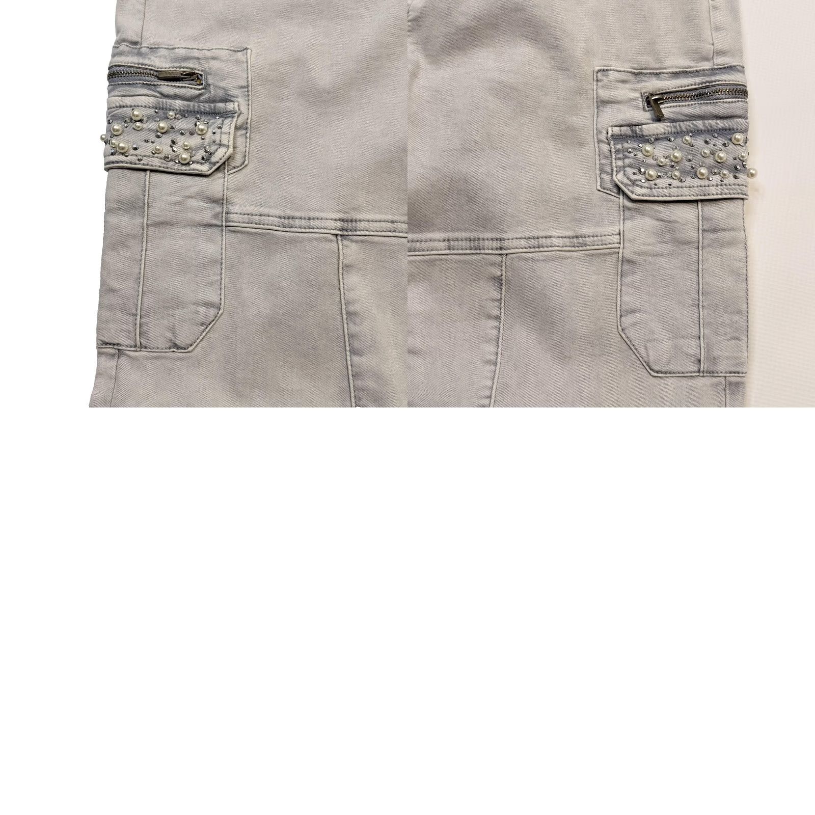 Buffalo David Bitton Buffalo David Bitton Jeans Womens 32 Gray Harlow Skinny Cargo Beaded Stretch* Size 24" / US 00 / IT 34 - 9 Thumbnail