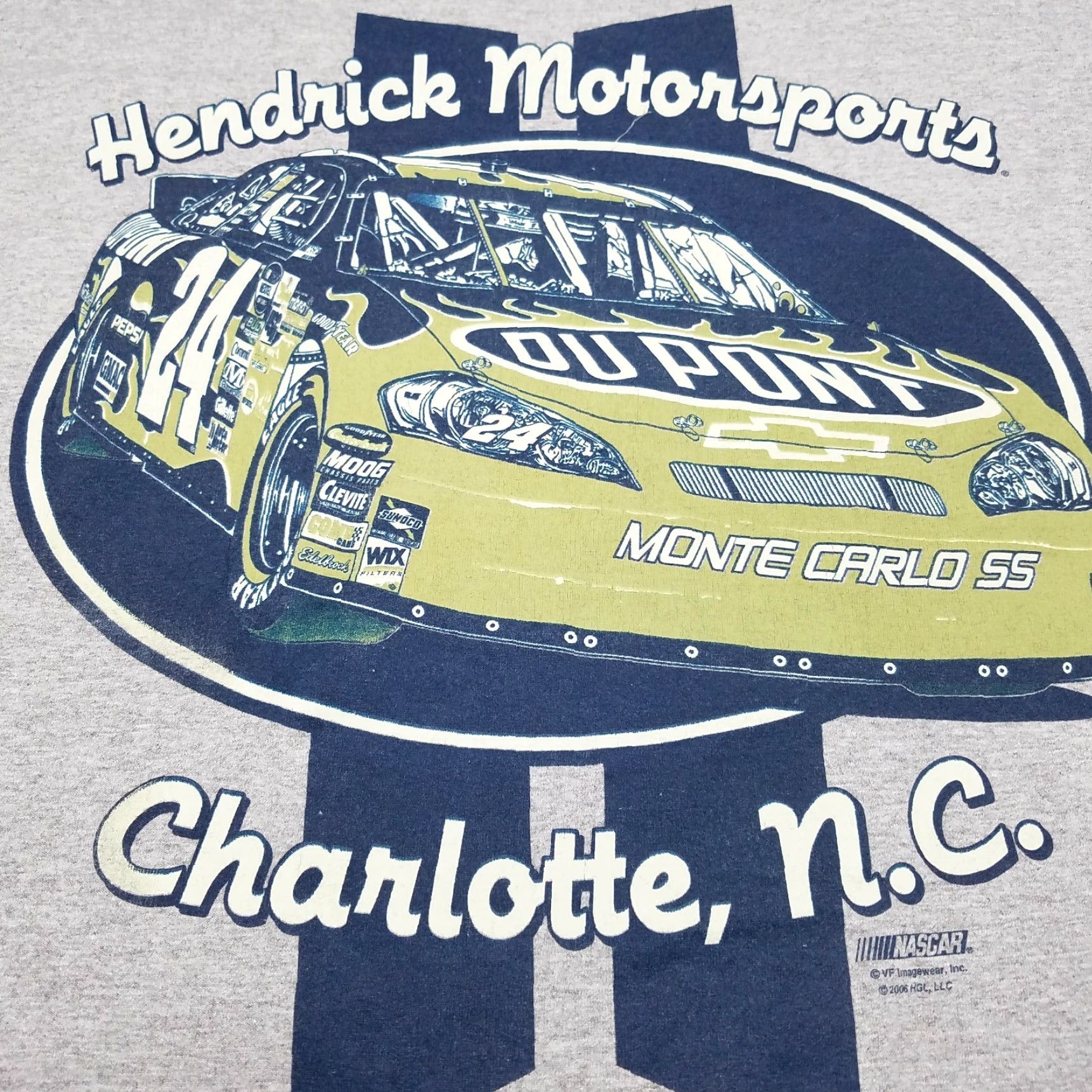Chase Authentics JEFF GORDON T-SHIRT Gray Adult Large 100% Cotton Short Sleeve Crew Neck Mens Size US L / EU 52-54 / 3 - 6 Thumbnail