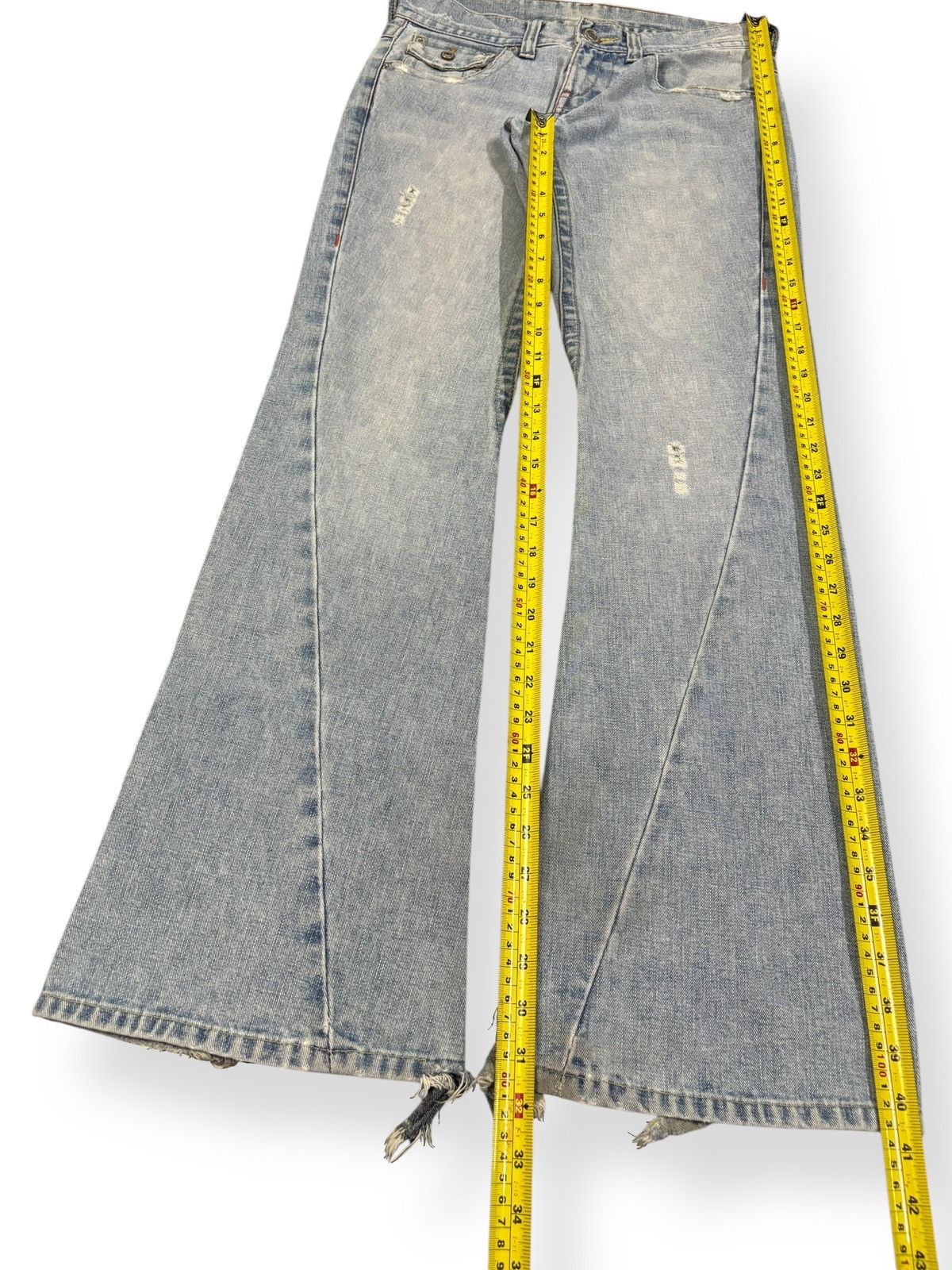True Religion Y2K Japanese Brand Flare Distressed Jeans like True Religion Size 30" / US 8 / IT 44 - 12 Thumbnail